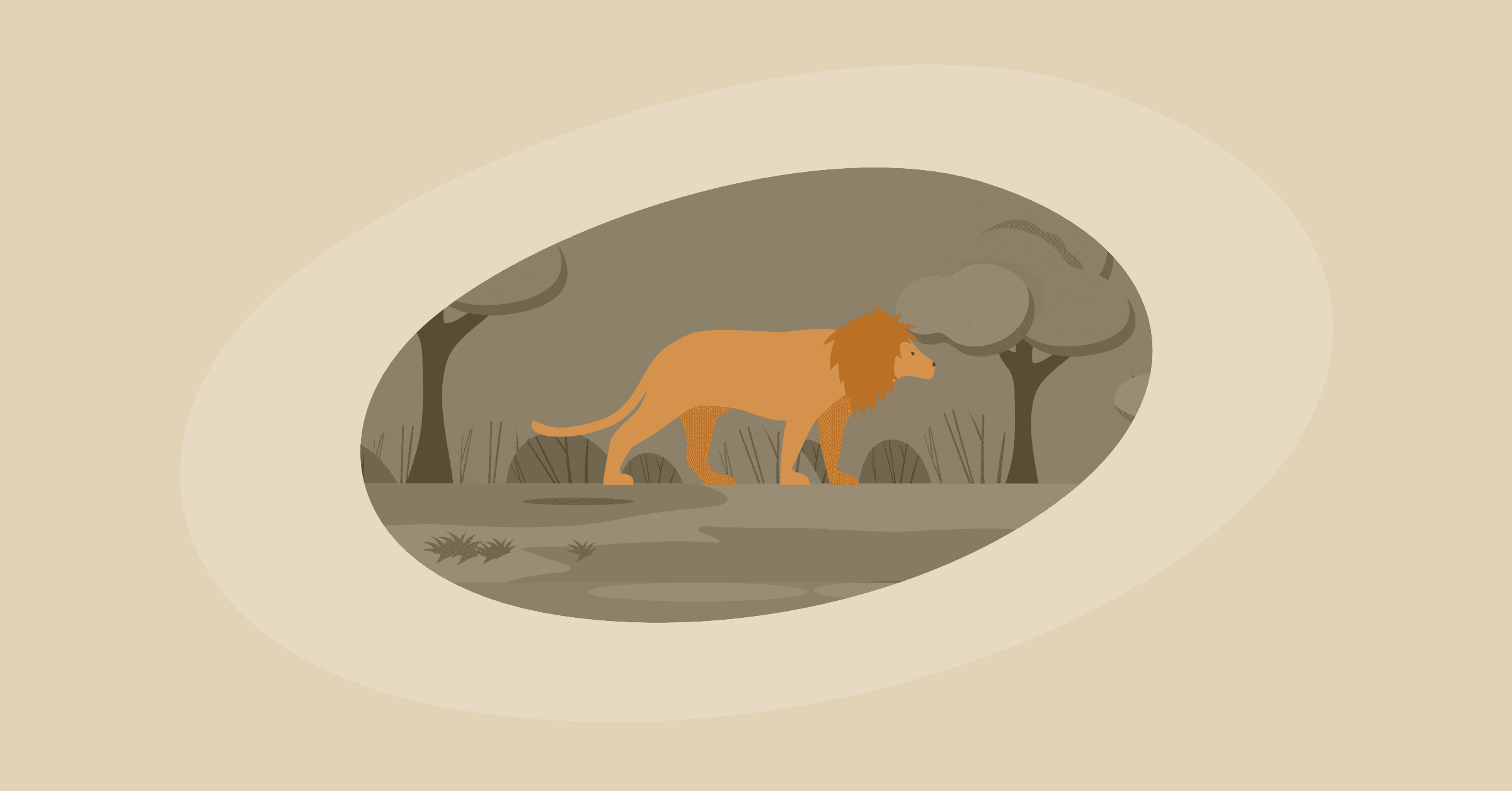 Illustration of a lion