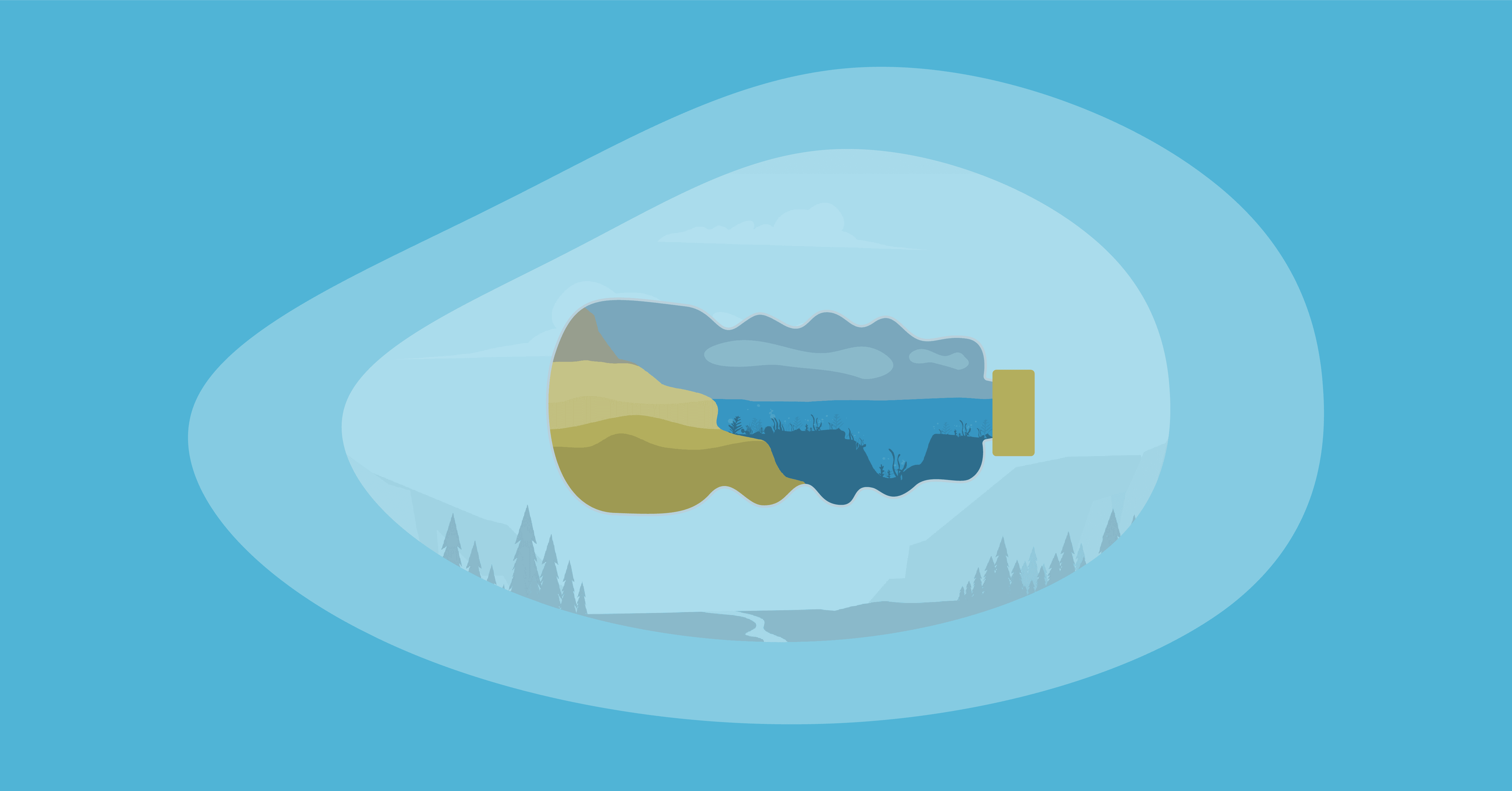 Attempted illustration of plastic pollution