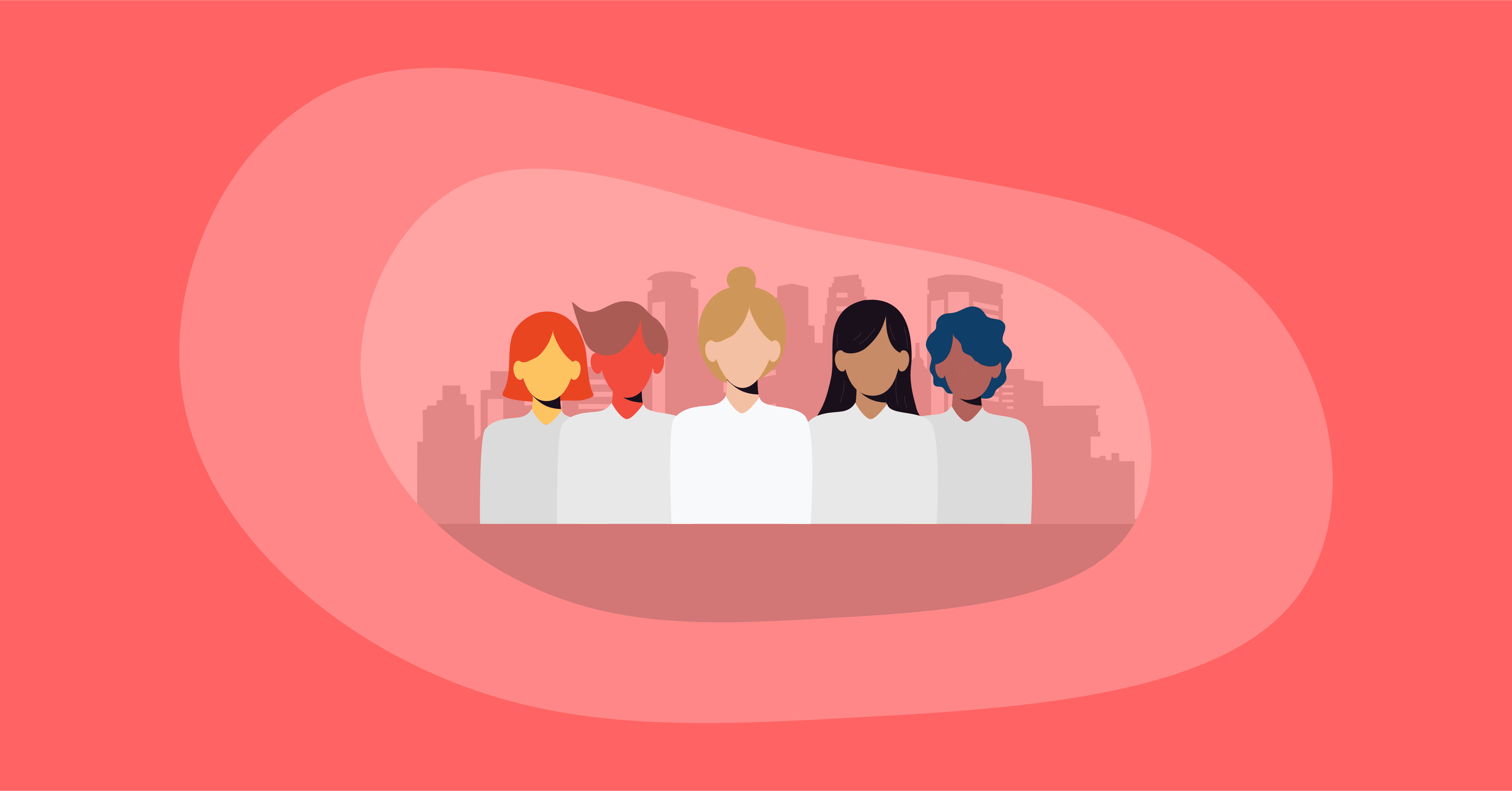 Illustration of a group of women