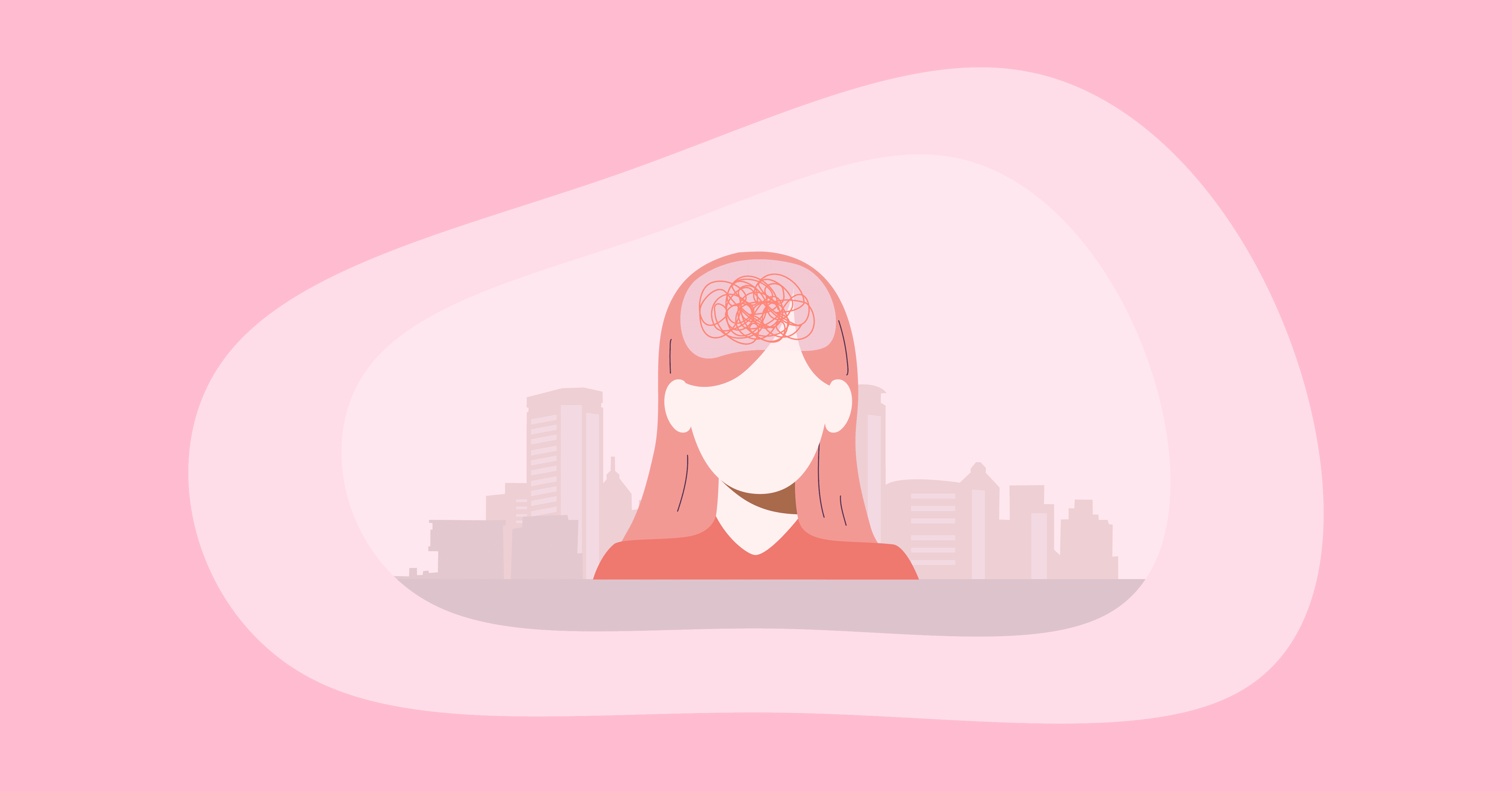 Attempted illustration of a woman with mental health issues