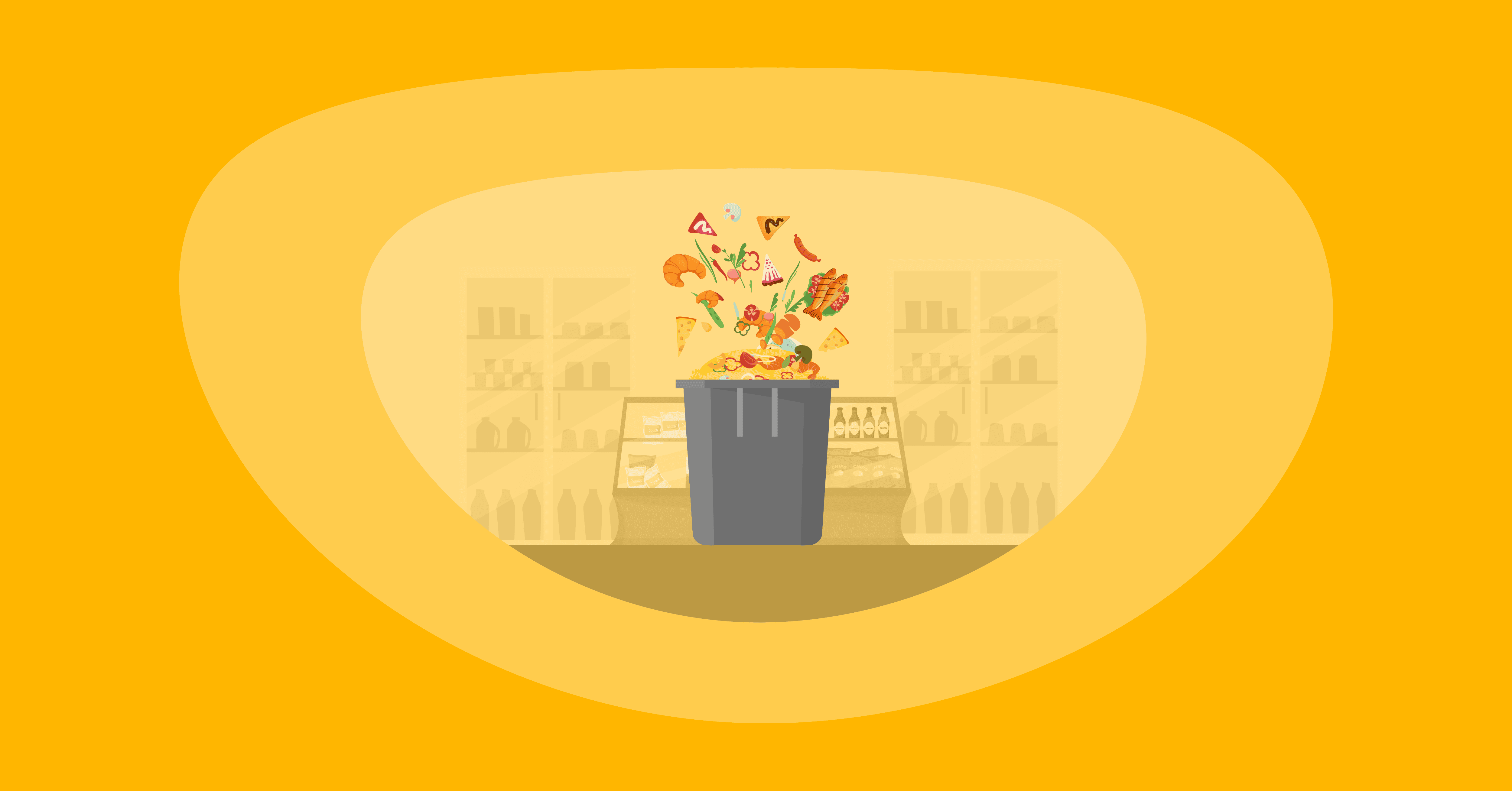 Attempted illustration of saving food waste