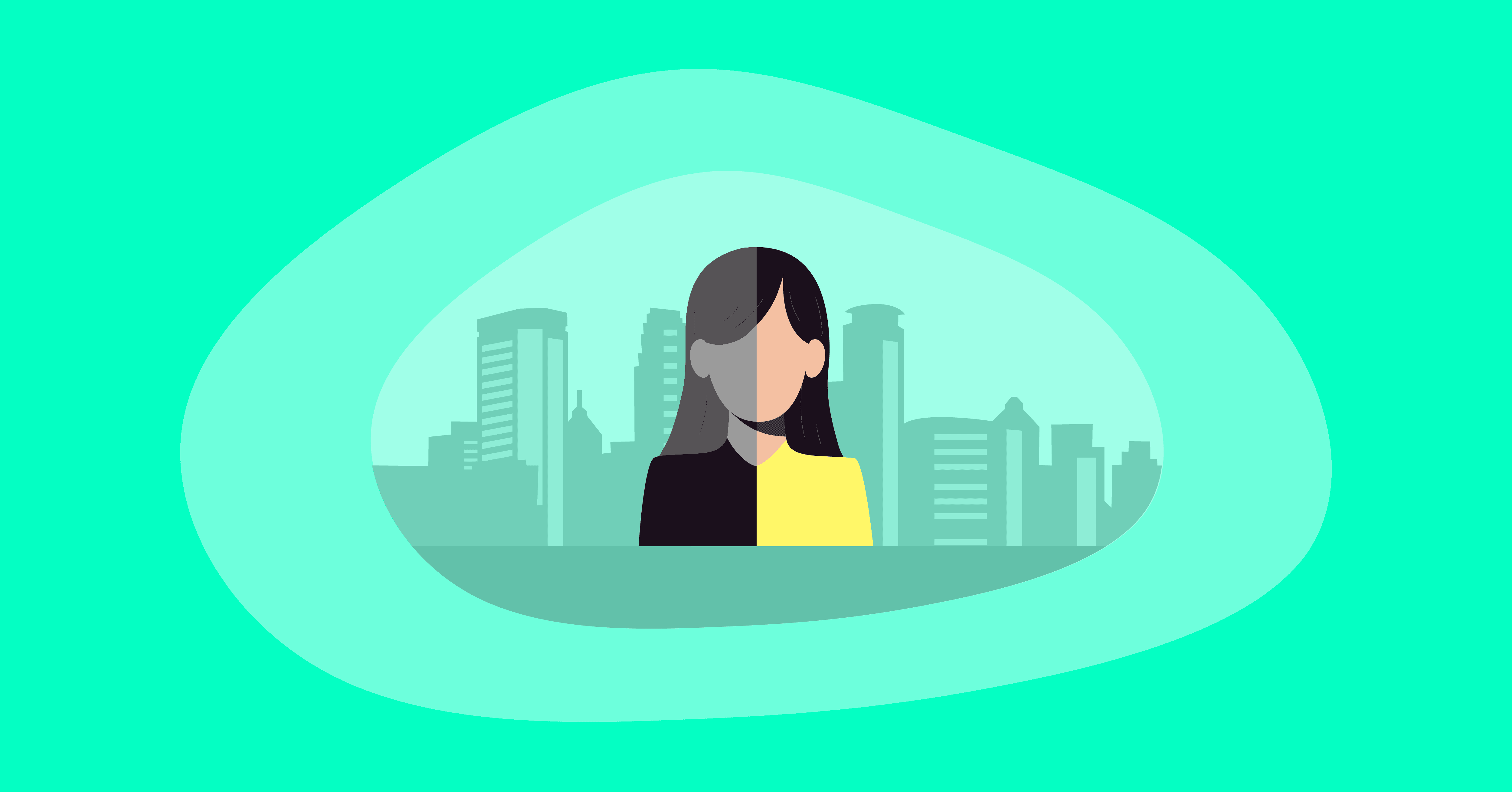 Attempted illustration of a person with biopolar disorder