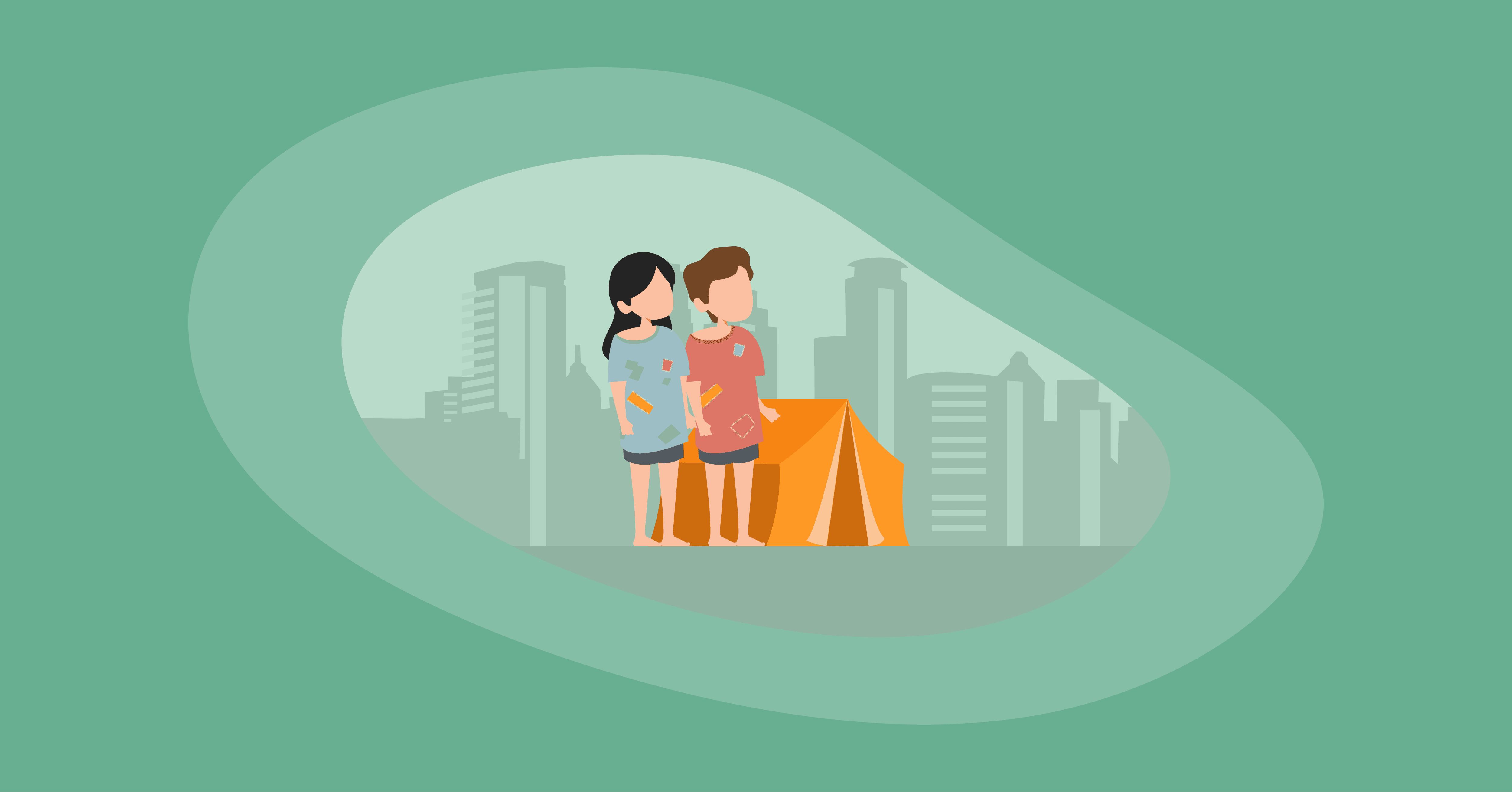 Attempted illustration of child refugees