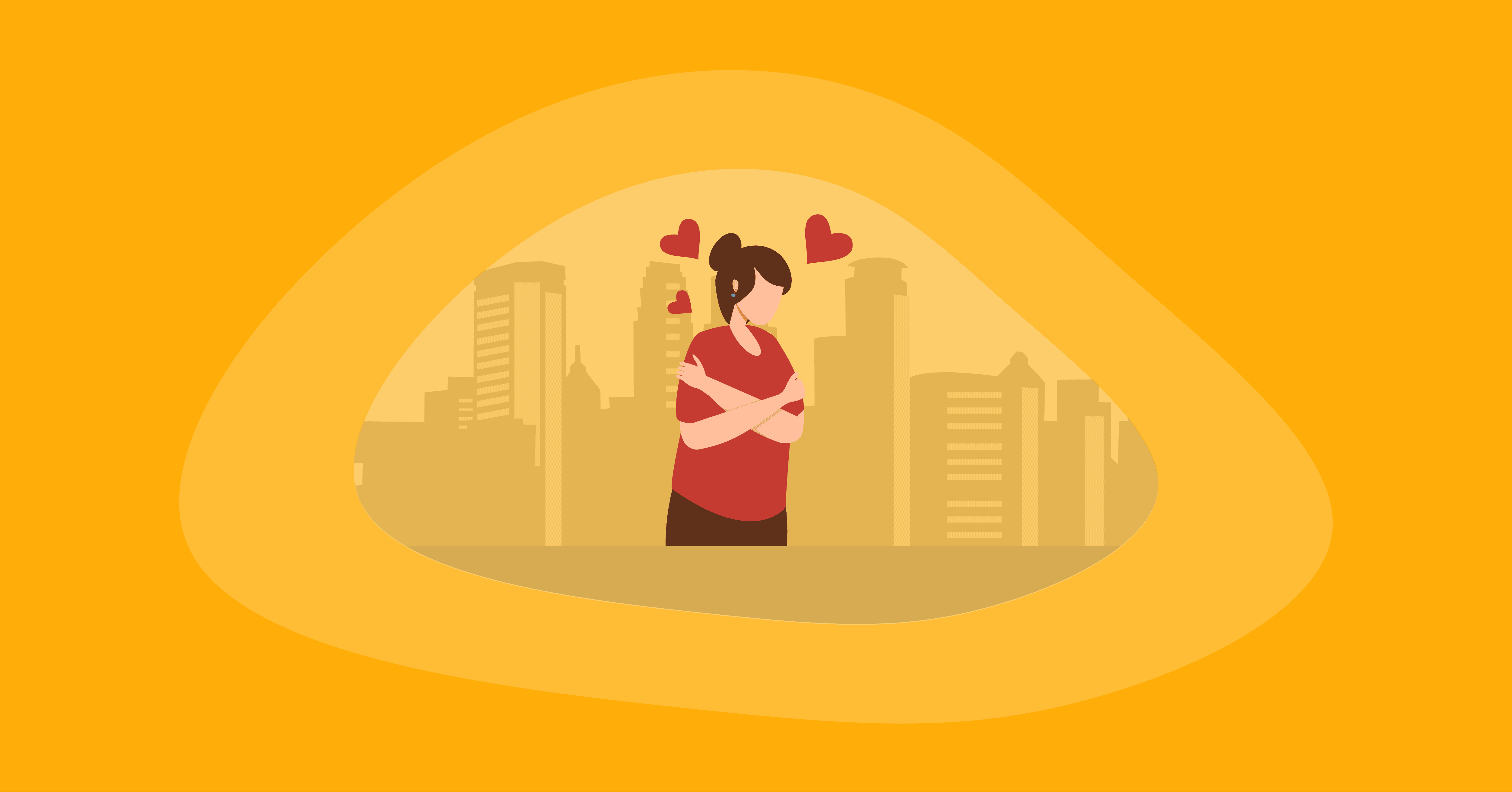 Attempted illustration of a person with body positivity and acceptance