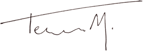 Illustration of a signature for Teresa