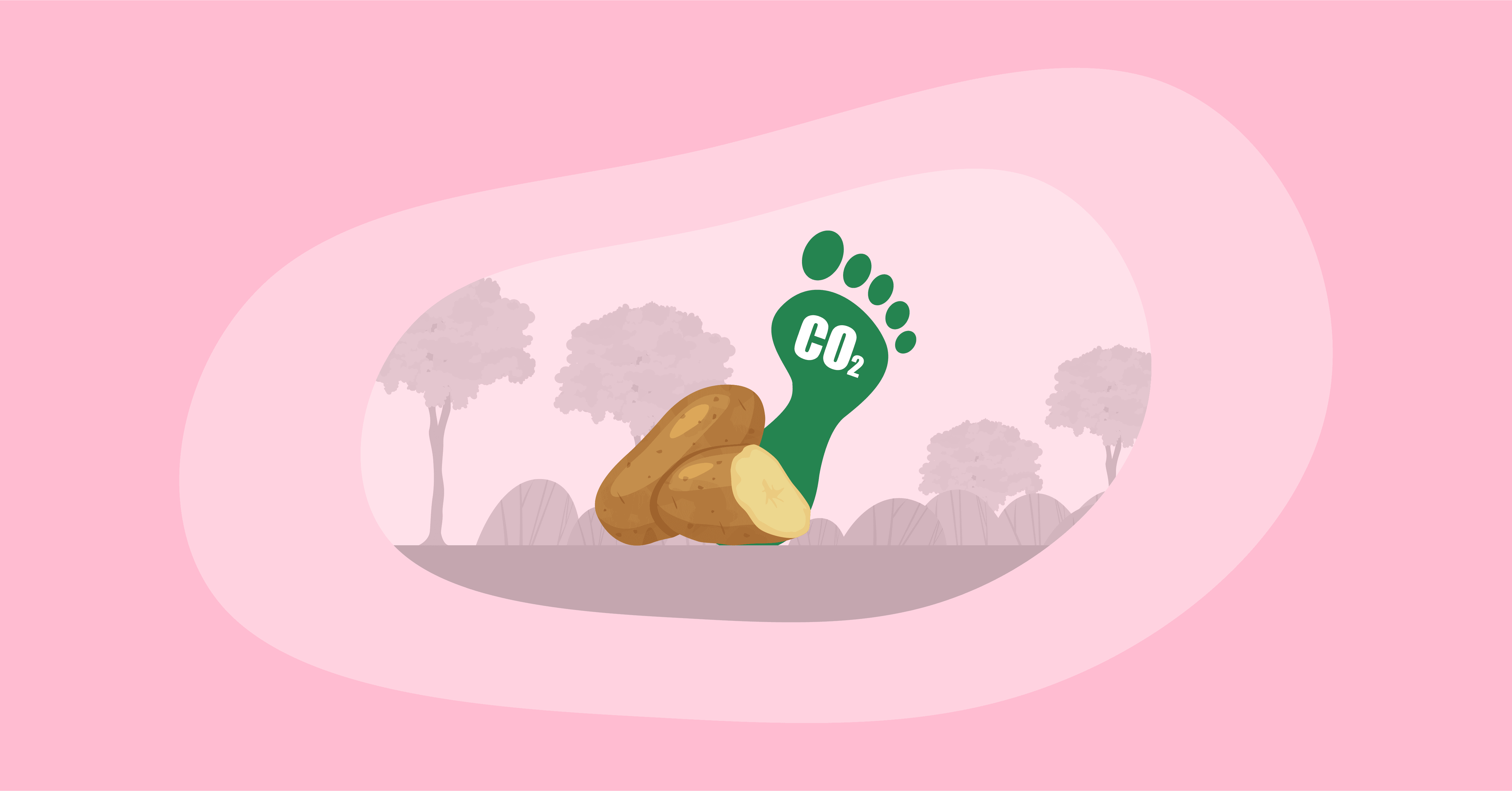 Attempted illustration of potatoes with their carbon footprint