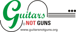 Guitars not Guns - logo Logo for Guitars not Guns