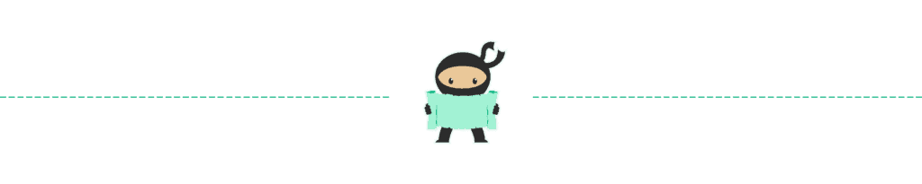 Illustration of a ninja holding up a seemingly old text