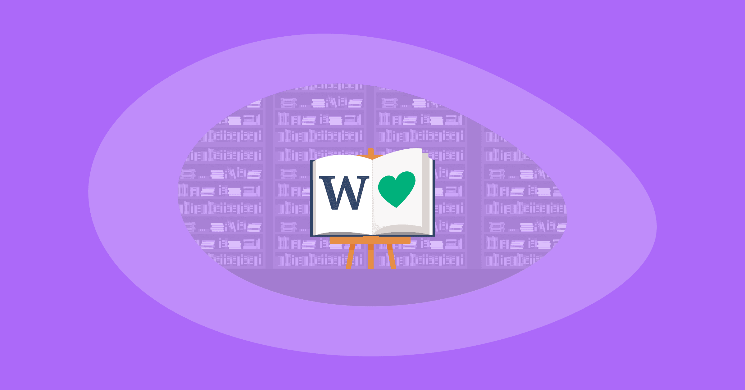 Illustration of all positive words to describe an experience starting with w