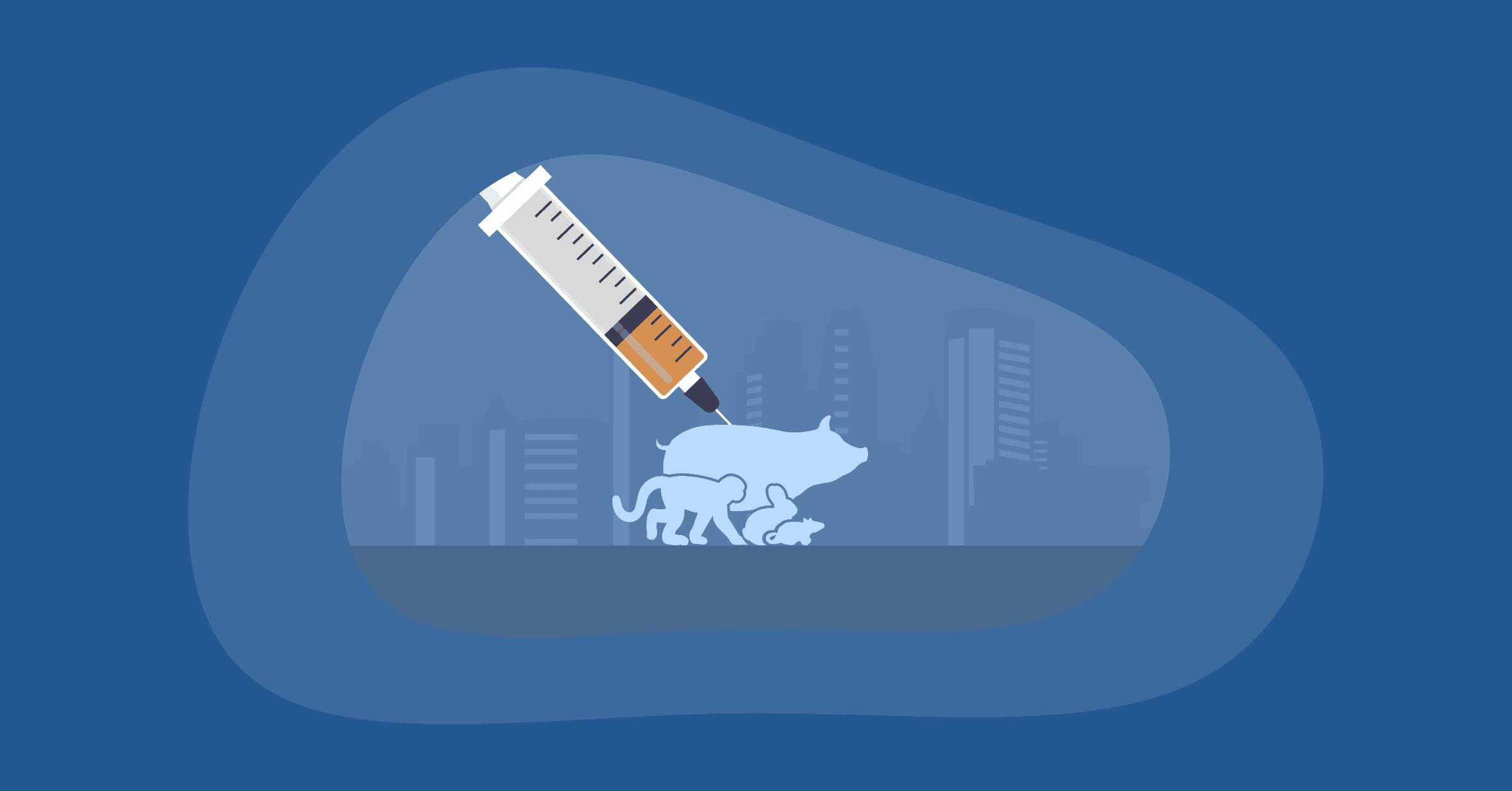 Illustration of animal testing