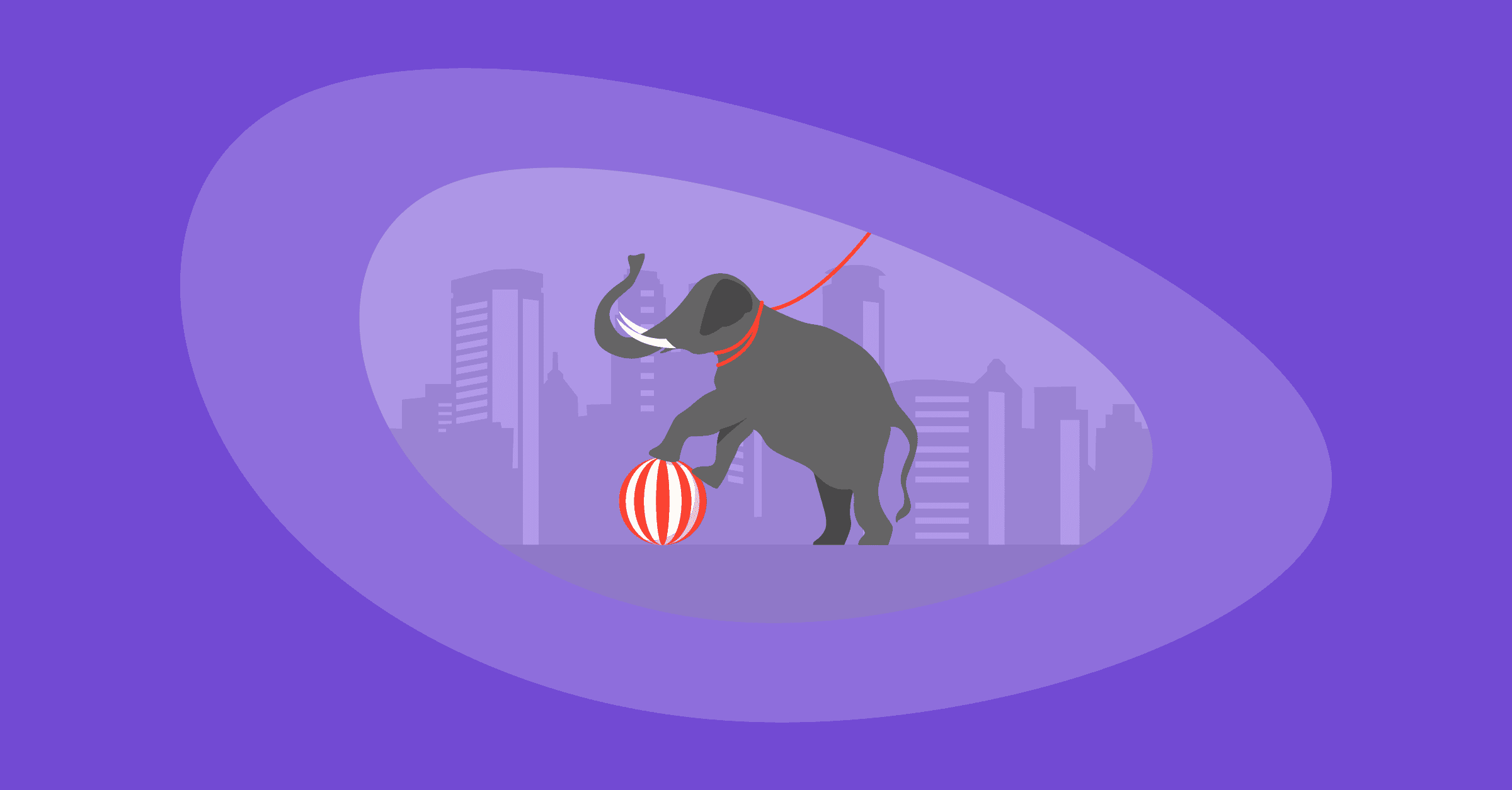 Illustration of a circus elephant