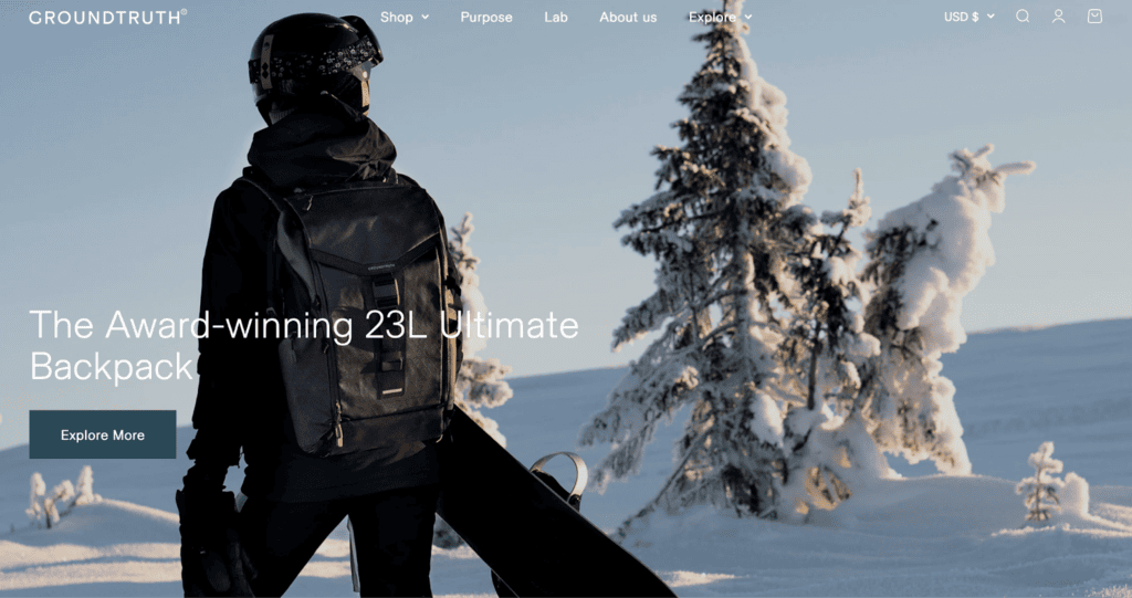 Screenshot of the Groundtruth front page