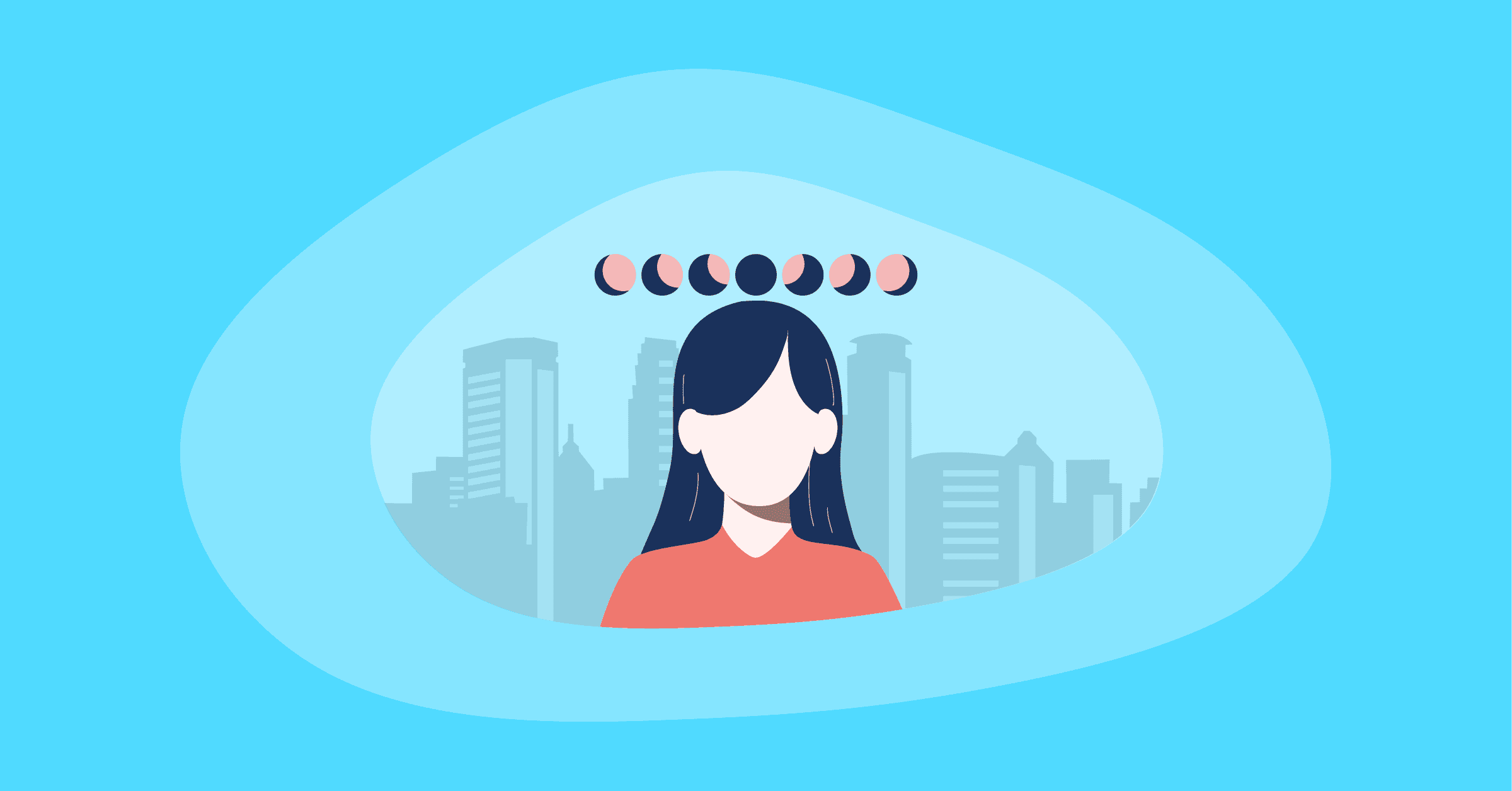 Illustration of a perimenopausal woman