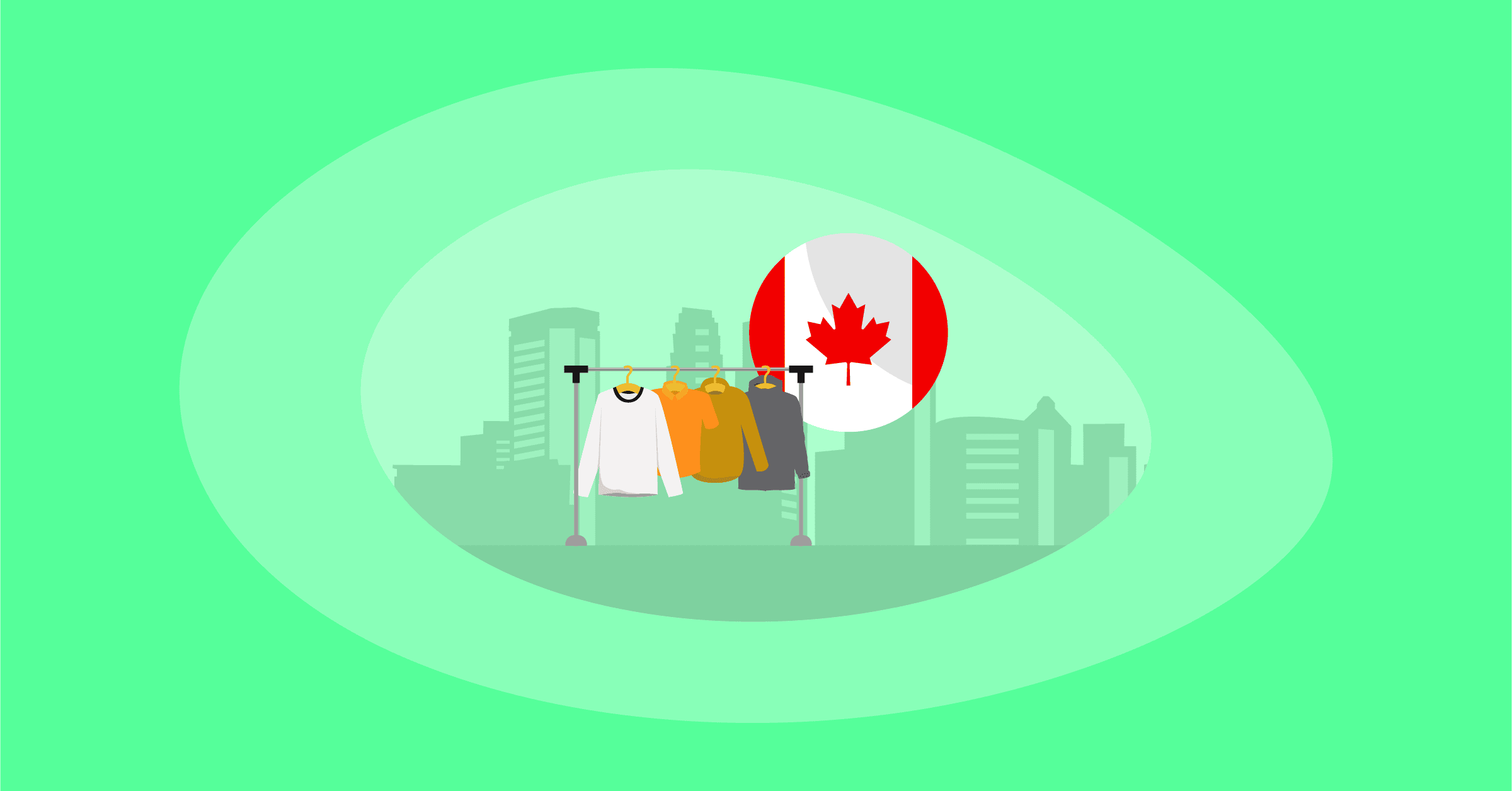 Illustration of the most sustainable Canadian clothing brands