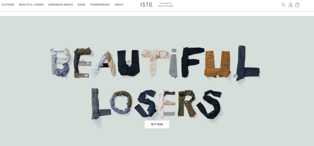 Screenshot of the ISTO front page