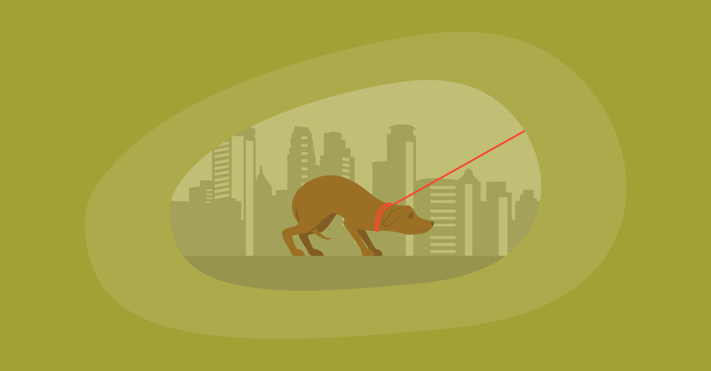 Illustration of an abused animal