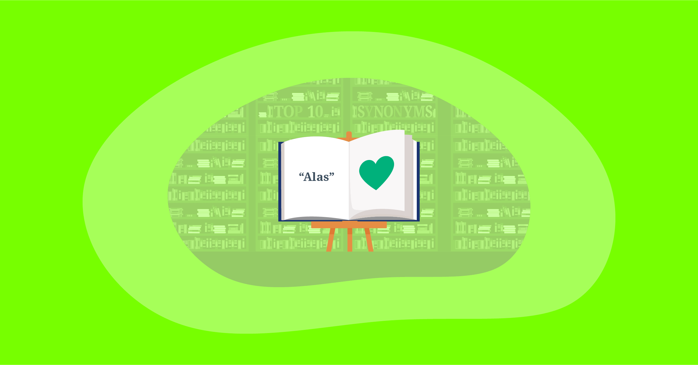 Illustration for Top 10 Positive & Impactful Synonyms for “Alas”