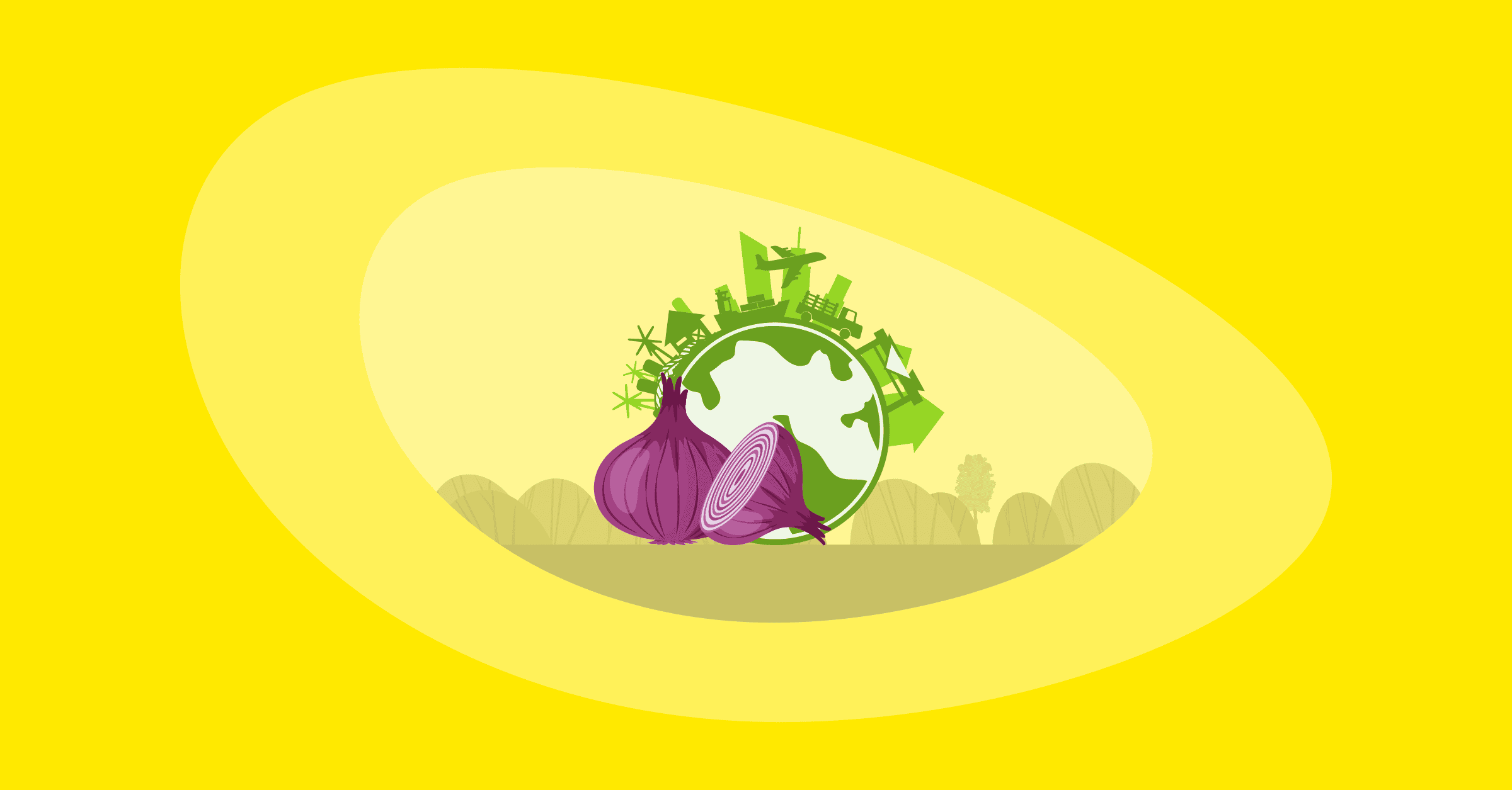 Illustration of the environmental impact of onions