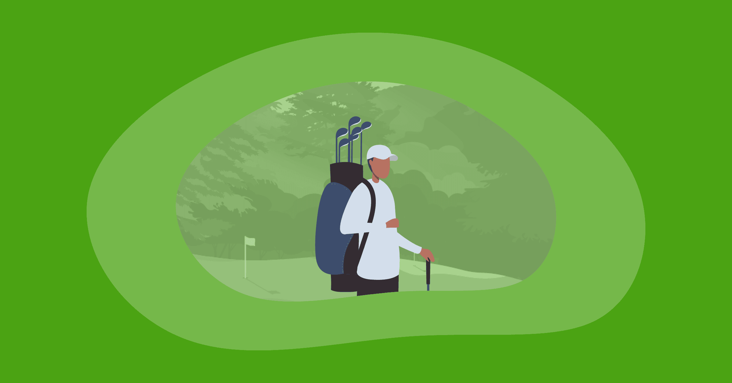 Illustration of the most sustainable golf clothing brands