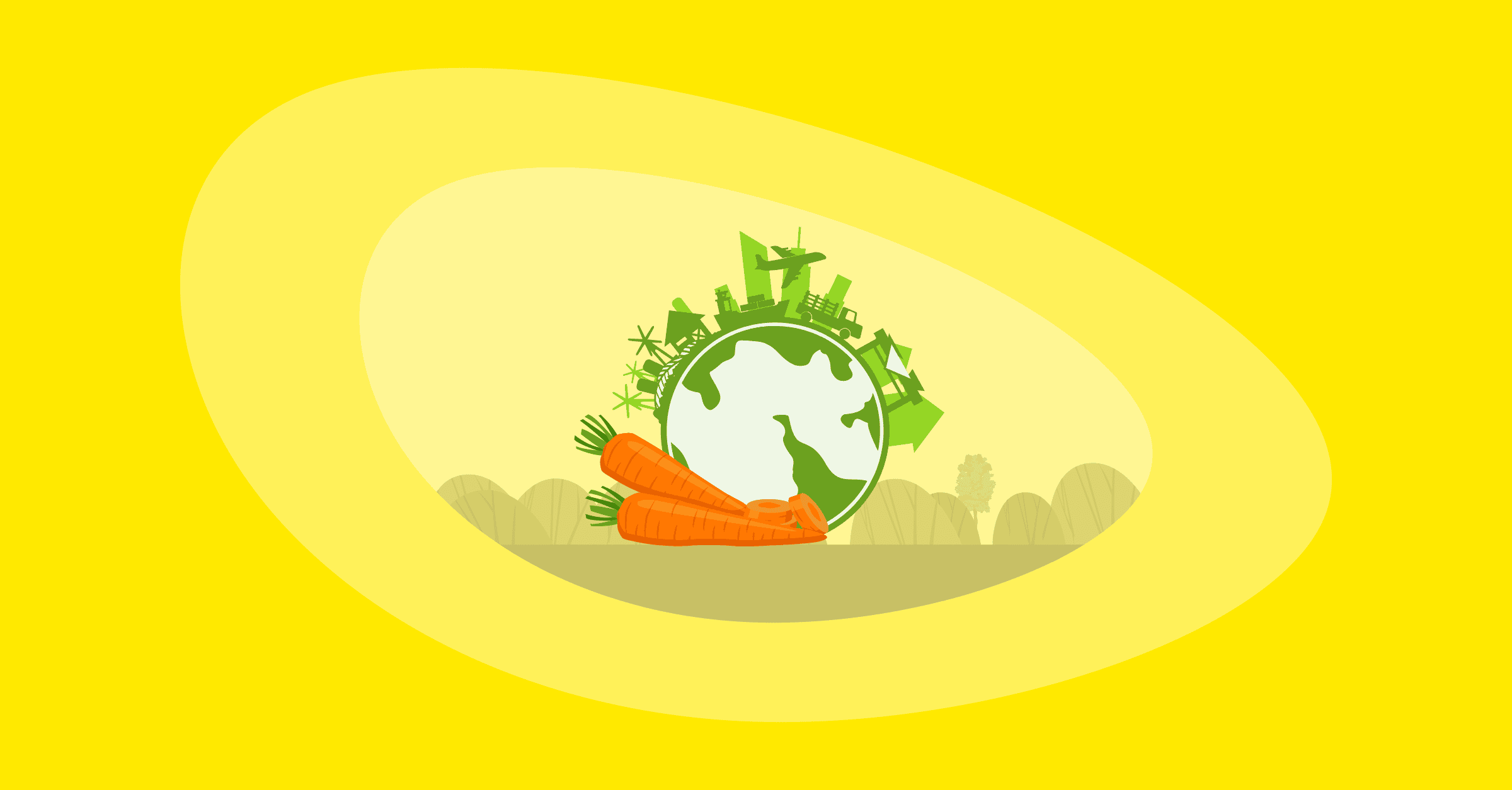 Illustration of the environmental impact of carrots