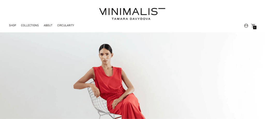 Screenshot of the Minimalist front page