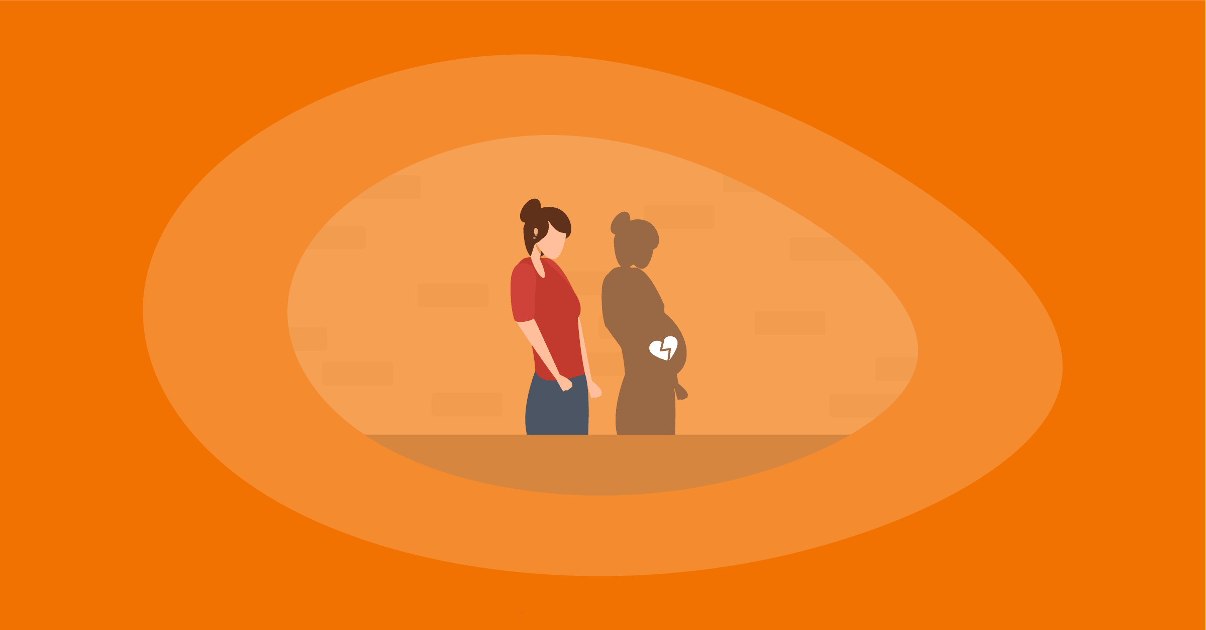 Illustration of a woman who lost a pregnancy