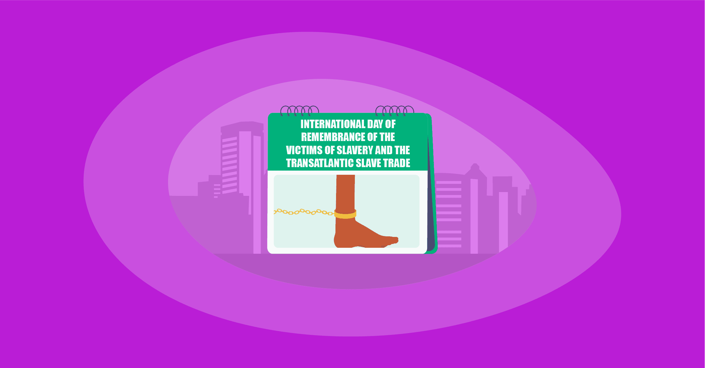 Illustration of the International Day of Remembrance of the Victims of Slavery and the Transatlantic Slave Trade