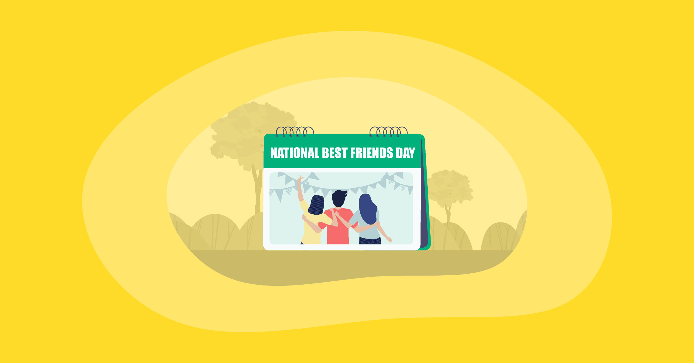 Illustration of the National Best Friend's day