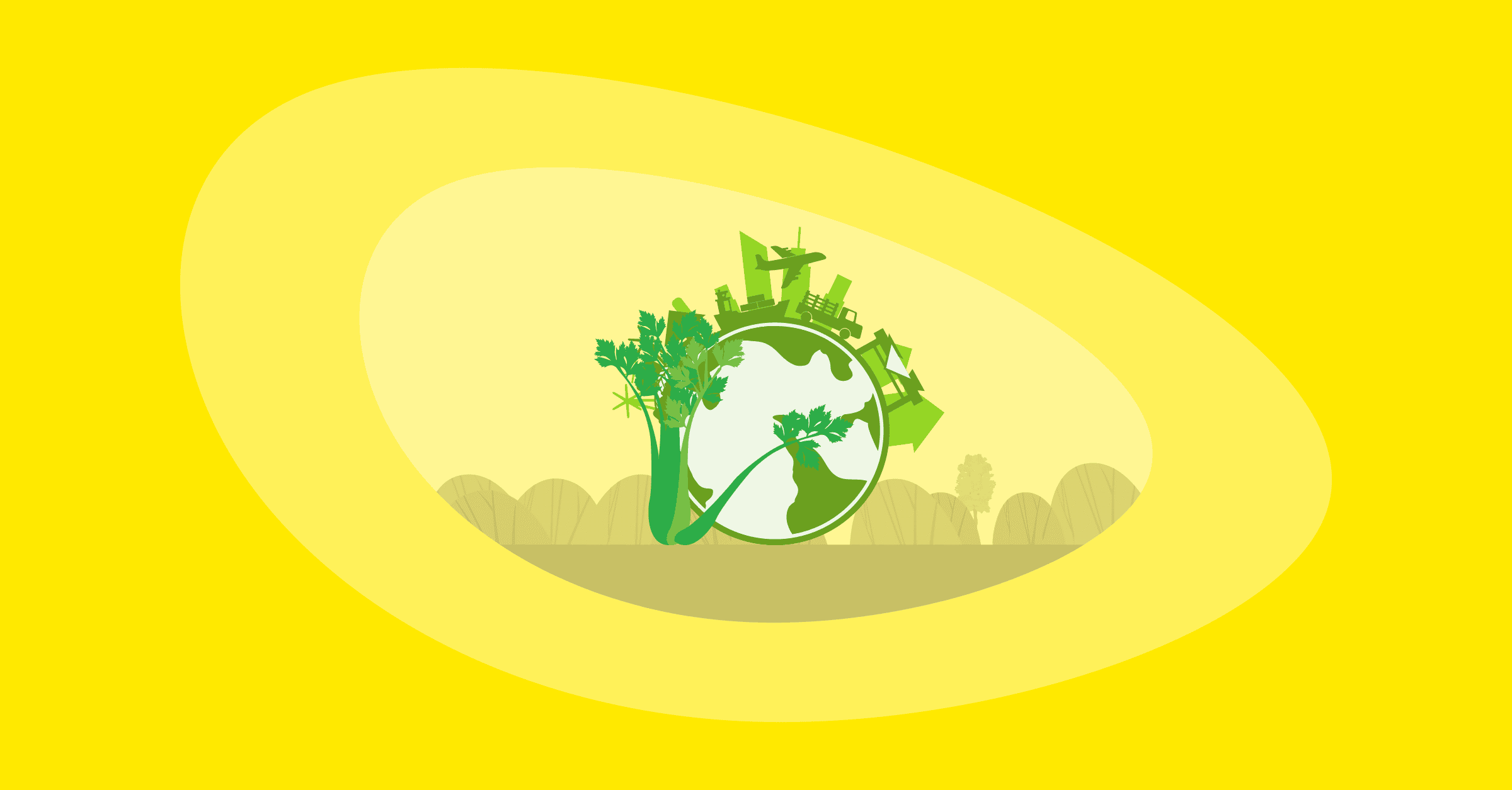 Illustration of the environmental impact of celery