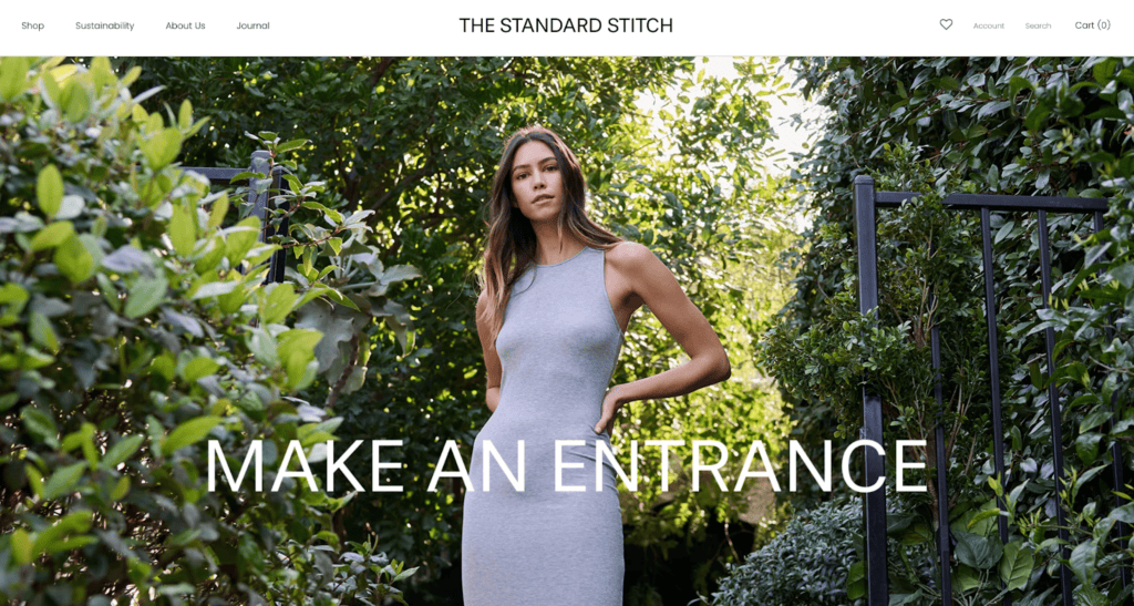 Screenshot of the Standard Stitch front page
