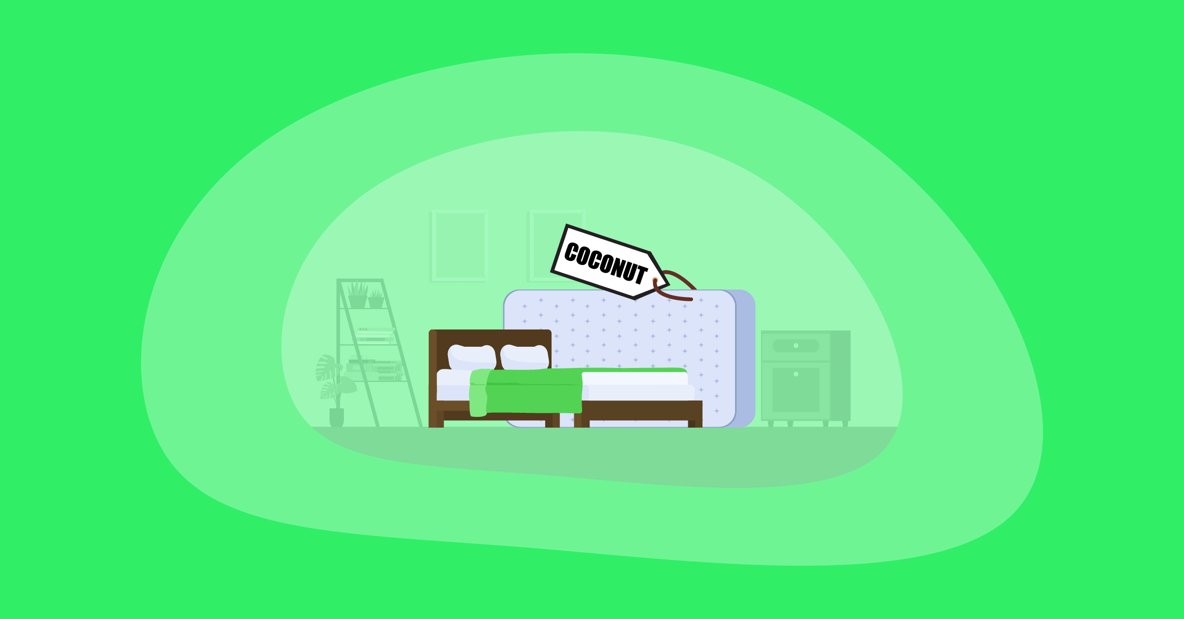 Illustration of coconut mattresses