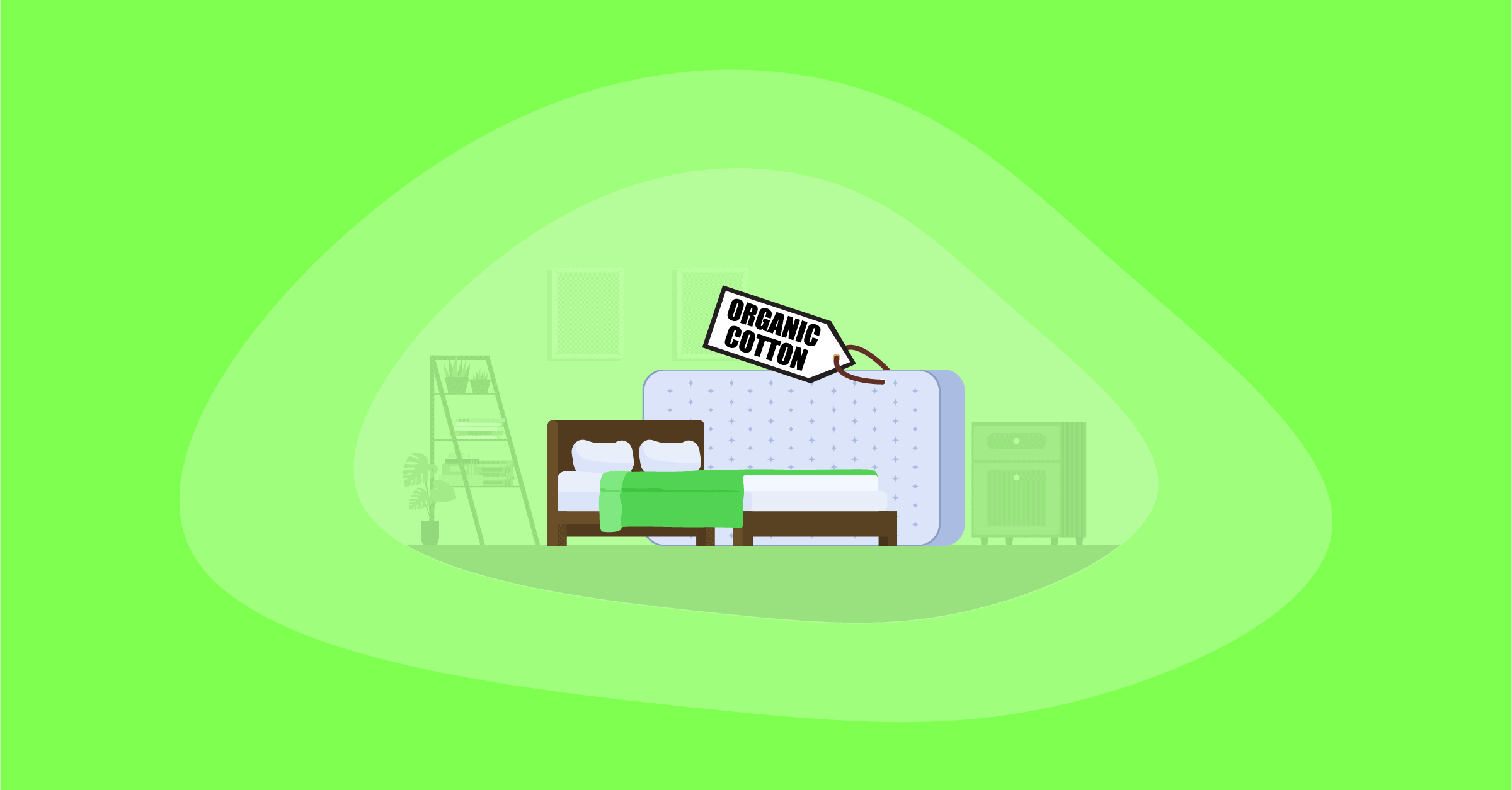 Illustration of organic cotton mattresses