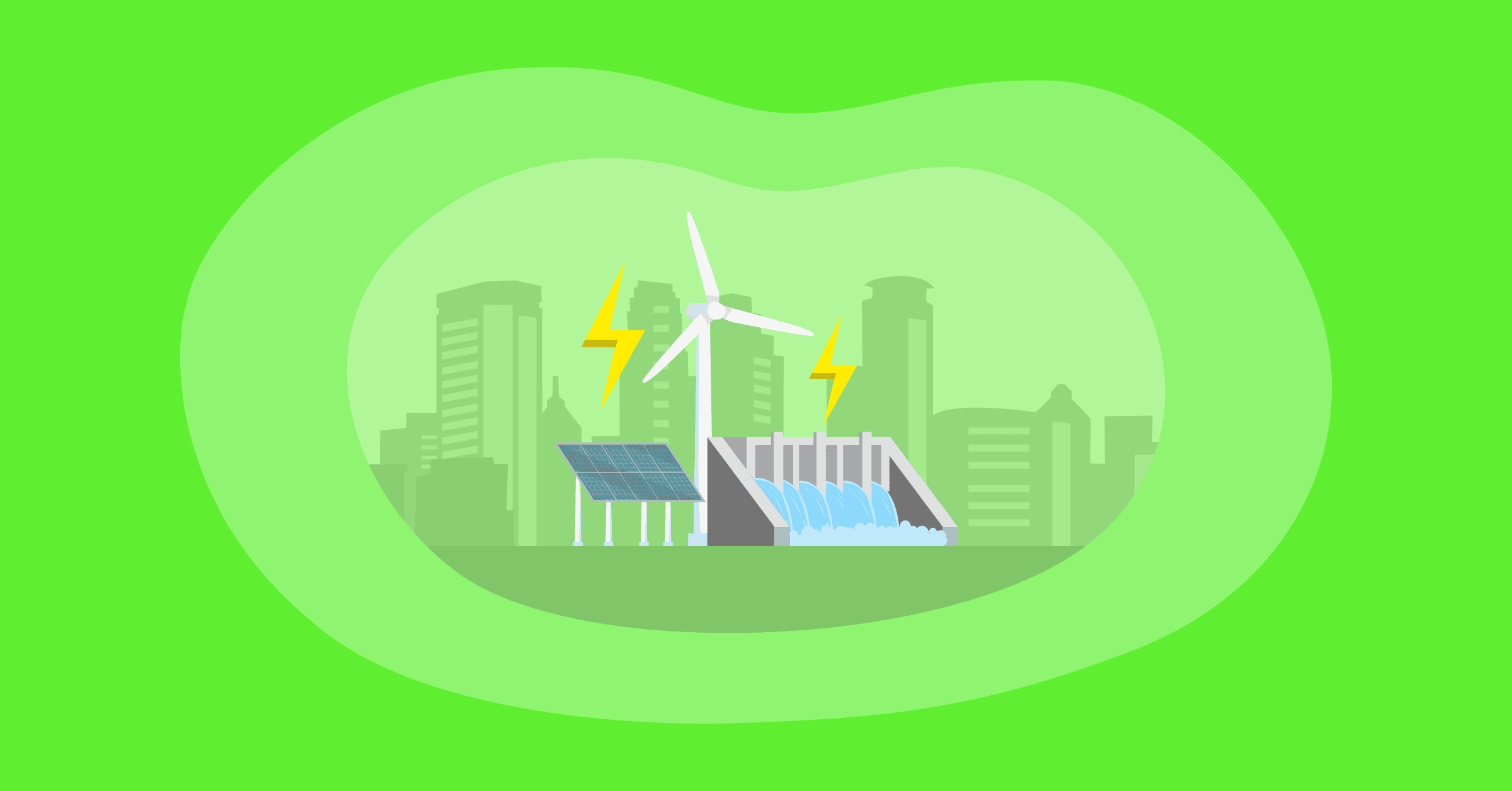Illustration of renewable energy