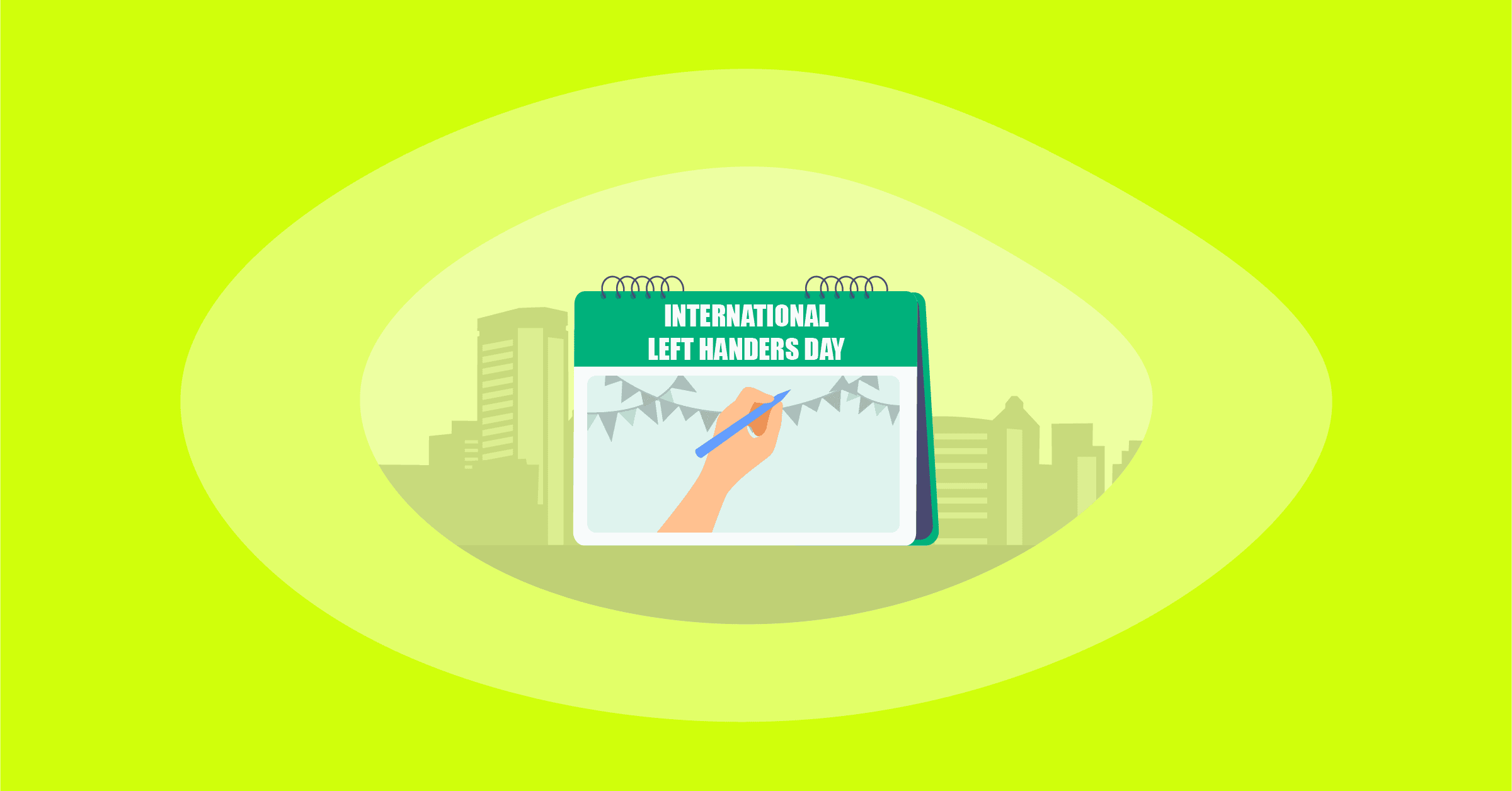 Illustration of International Left Handers Day