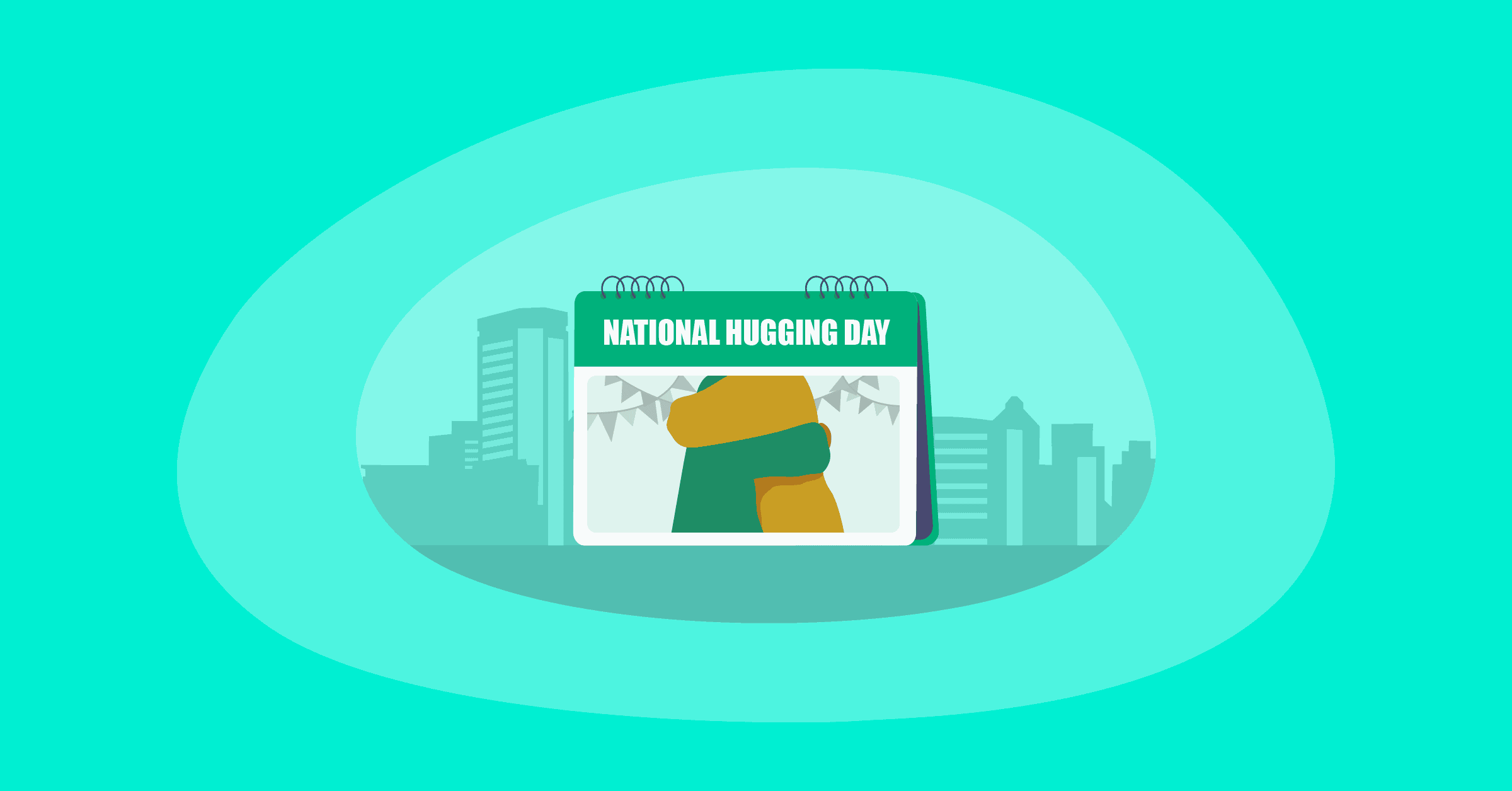 Illustration of the National Hugging Day