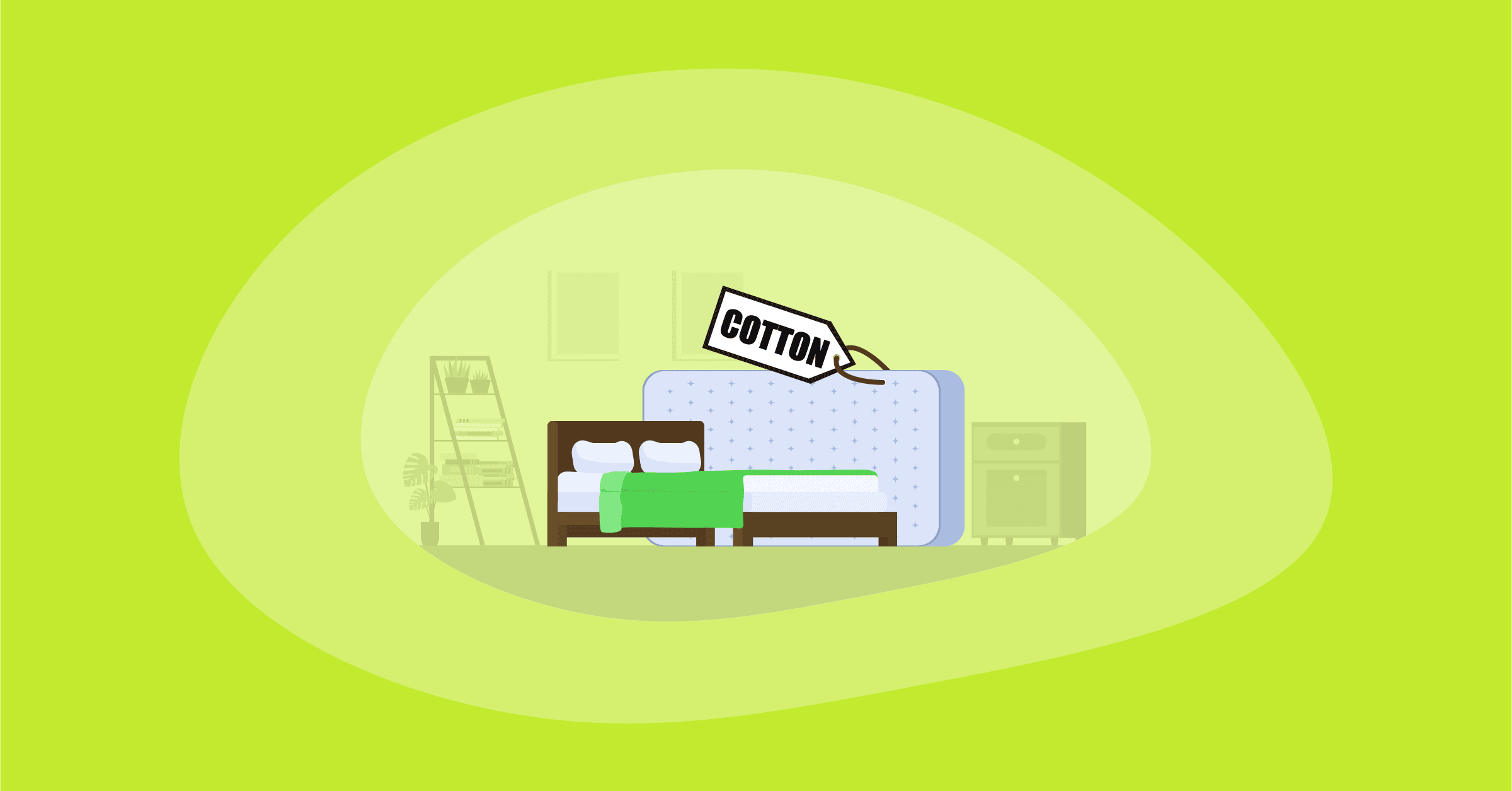 Illustration of cotton mattresses