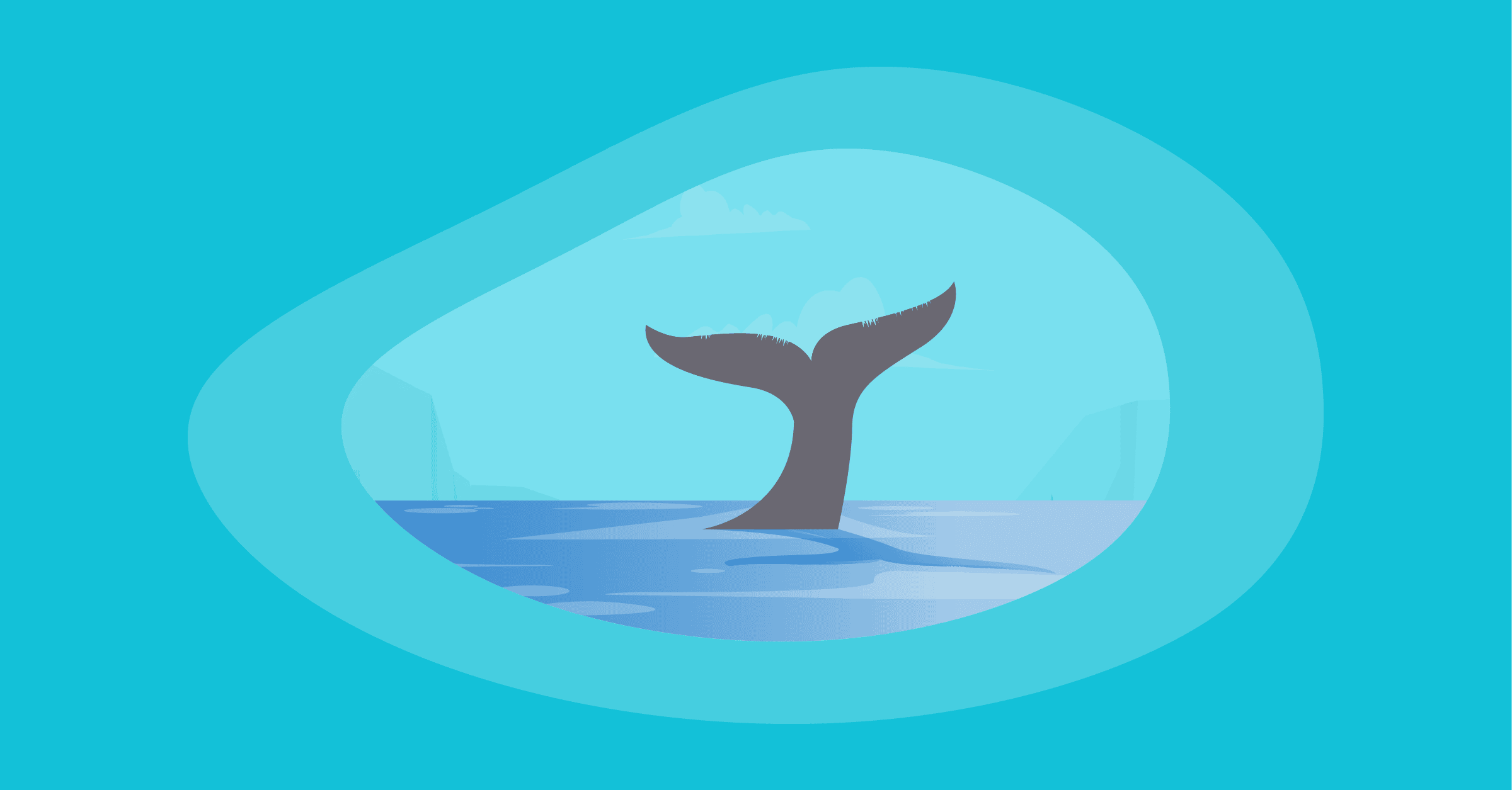 Illustration of a whale tail