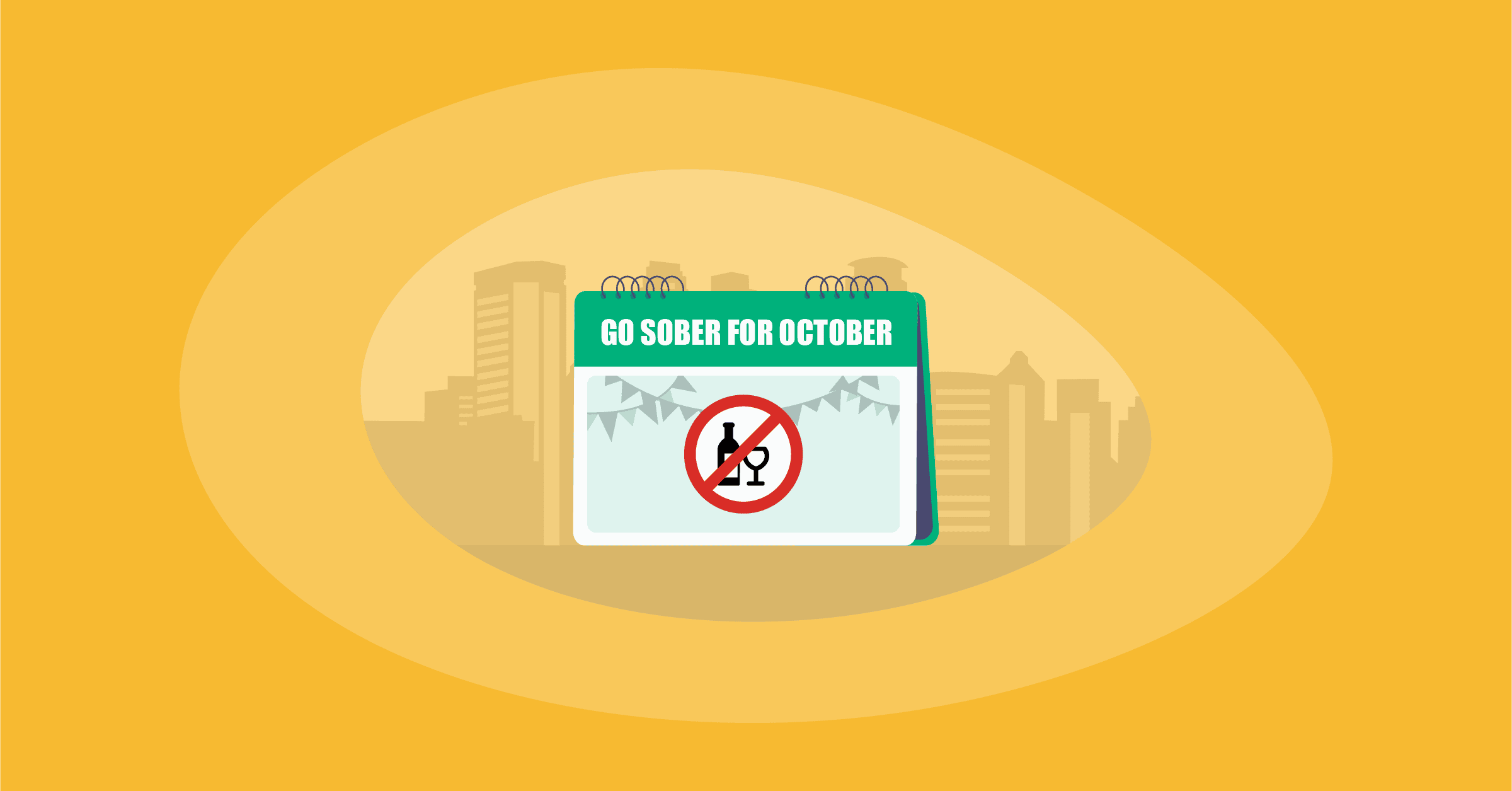 Illustration of Go Sober for October