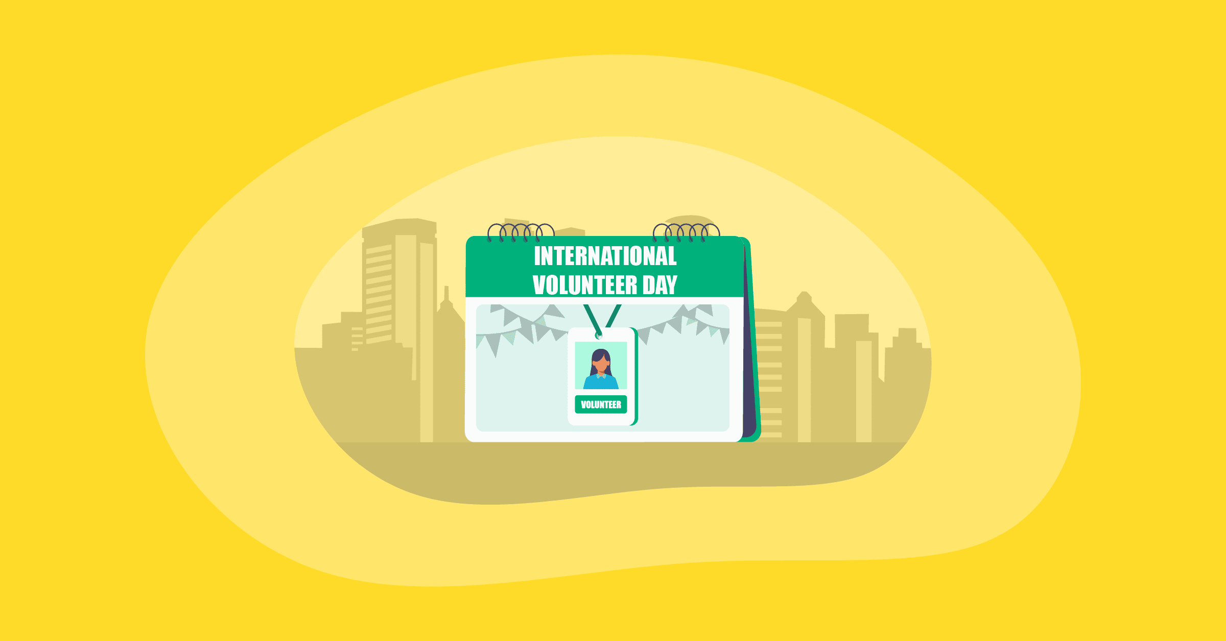 Illustration of International Volunteer Day