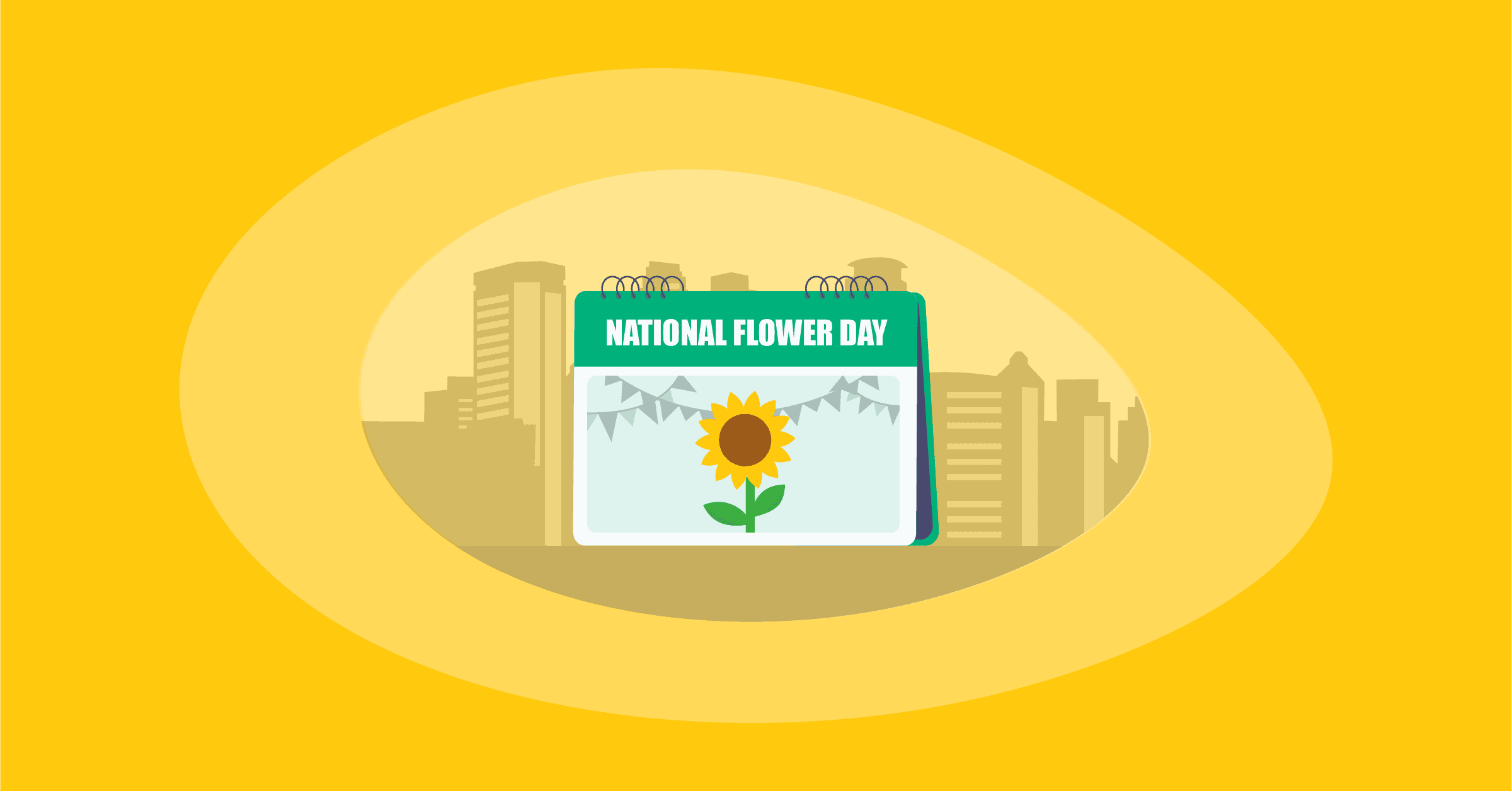 Illustration of the National Flower Day