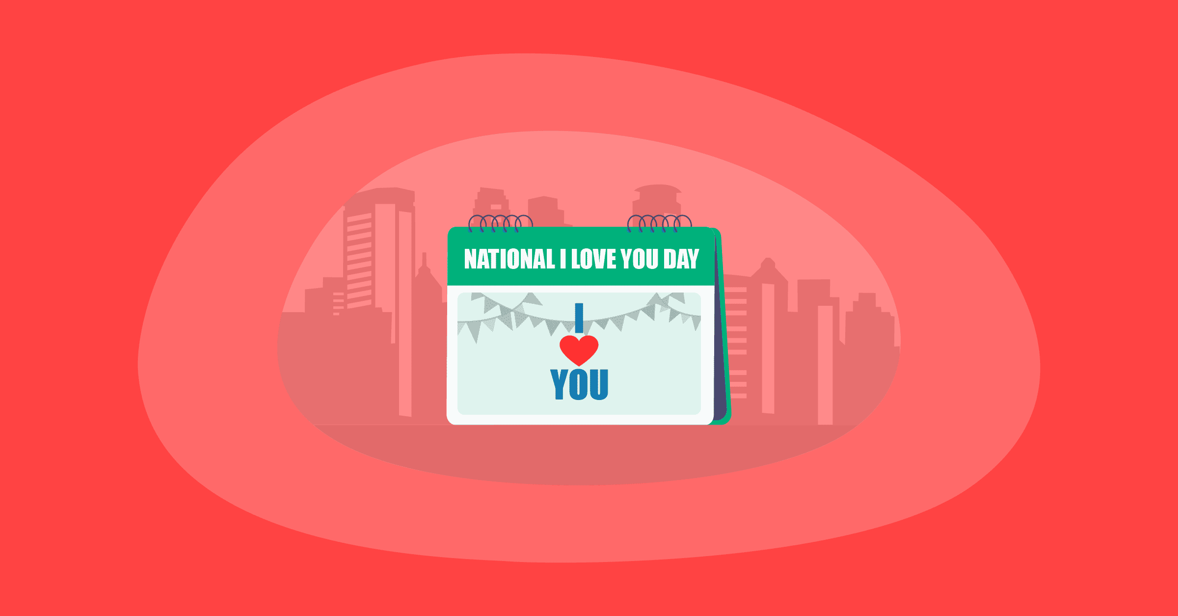 Illustration of National I Love You Day