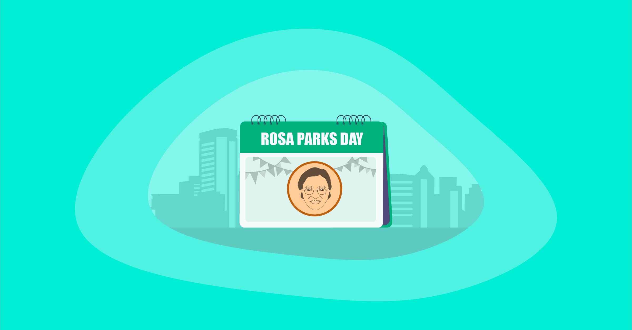 Illustration of Rosa Parks Day