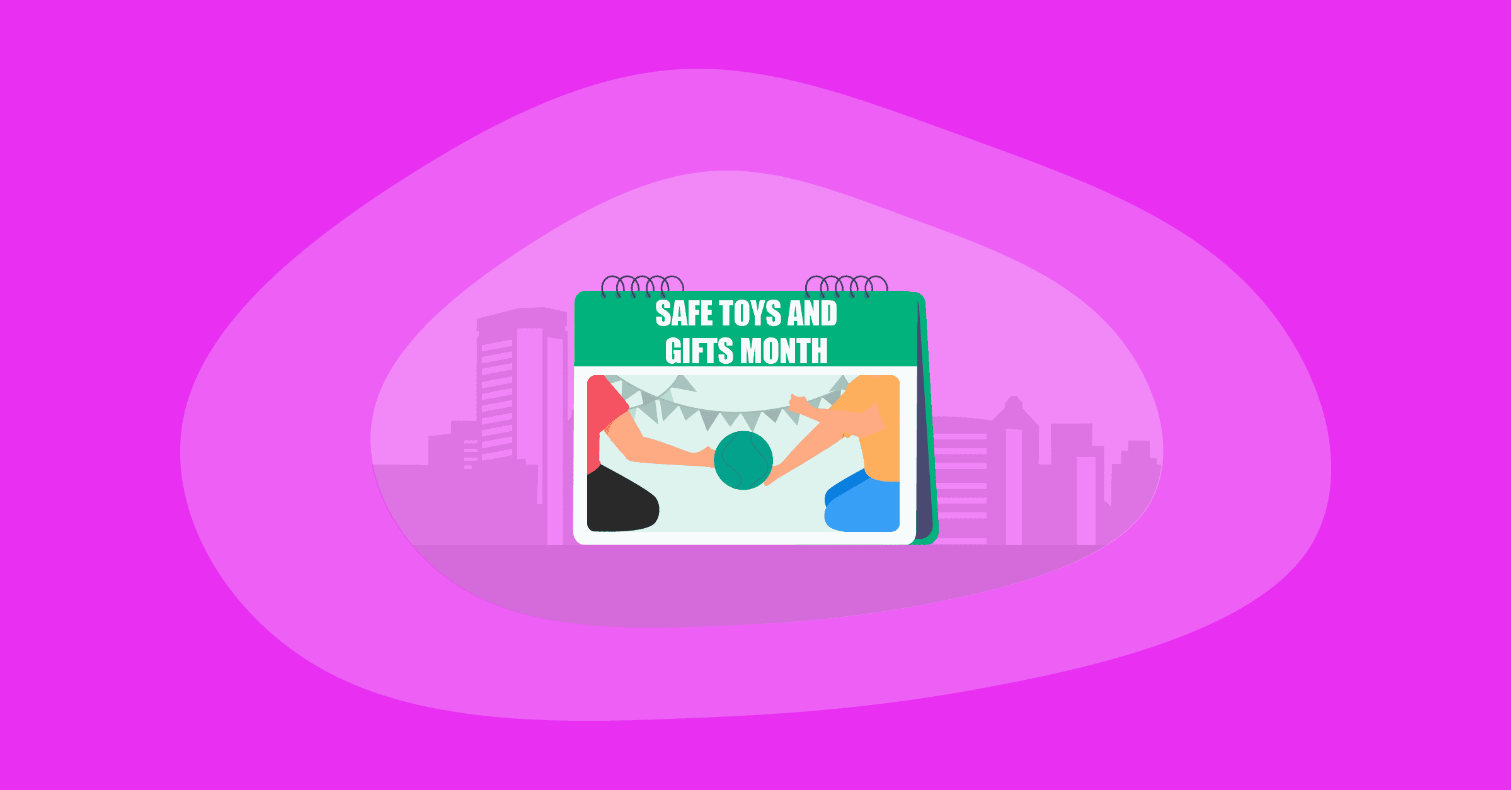 Illustration of Safe Toys and Gifts Month