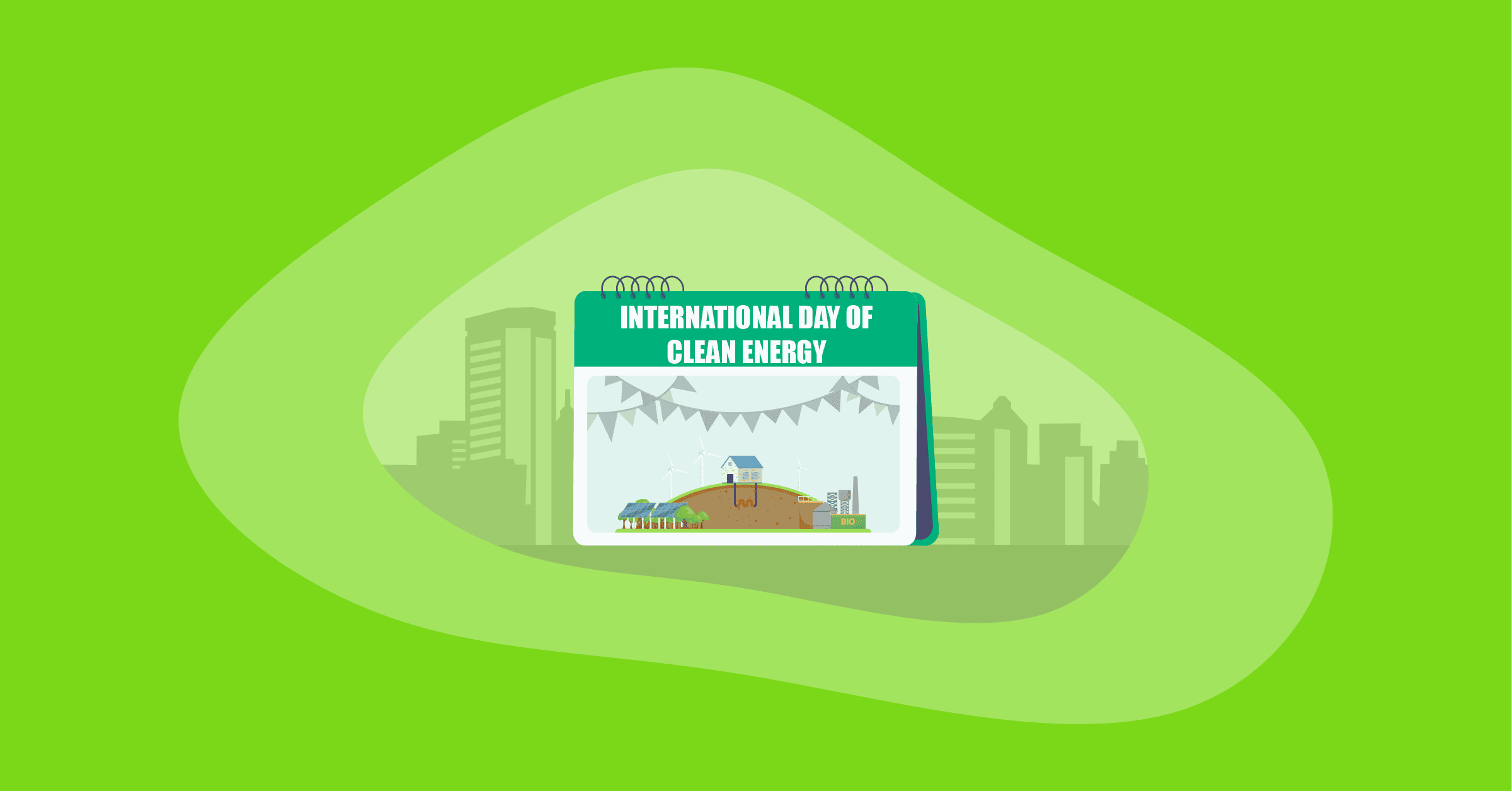 Illustration of International Day of Clean Energy