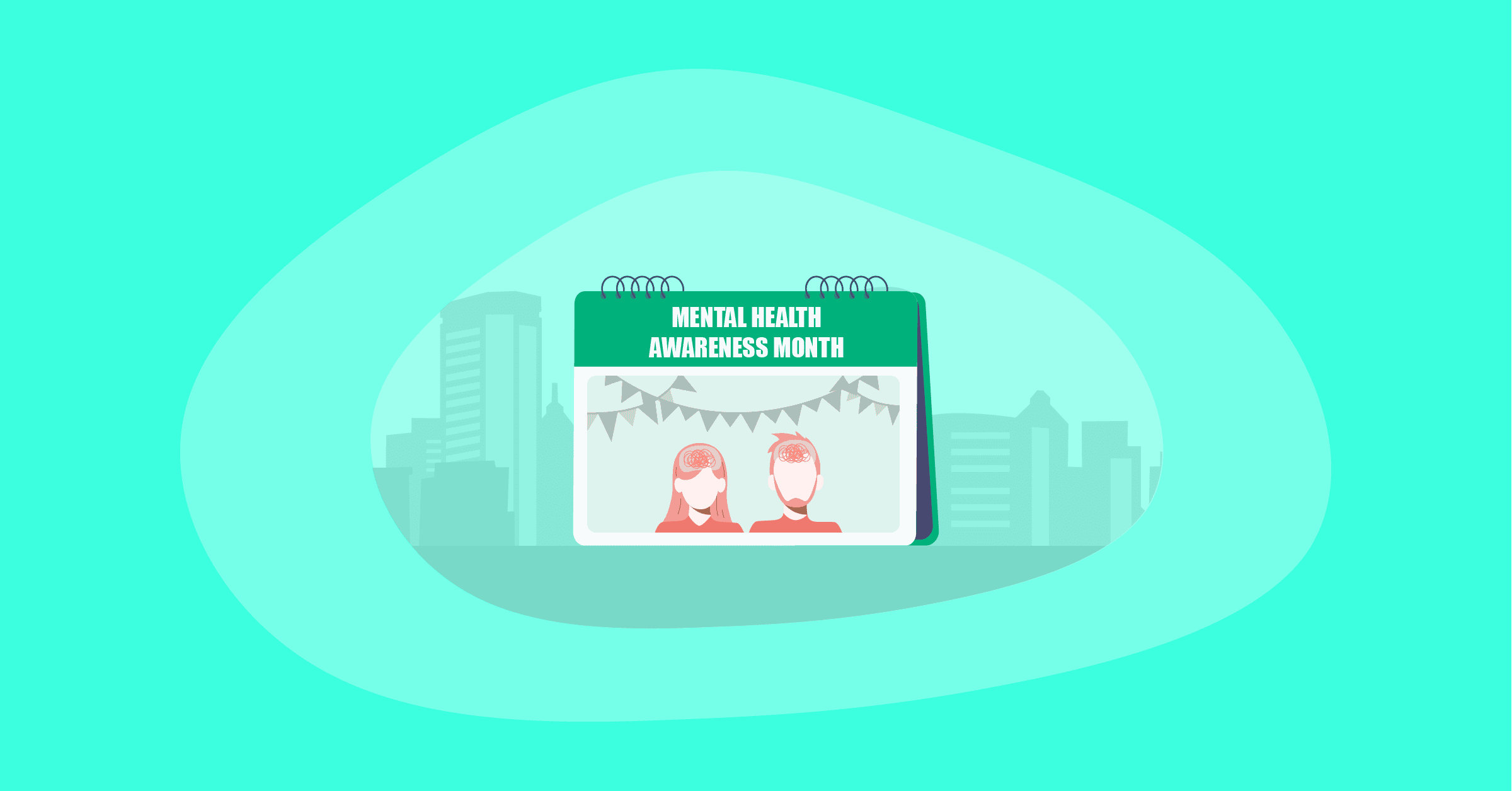 Illustration of Mental Health Awareness Month