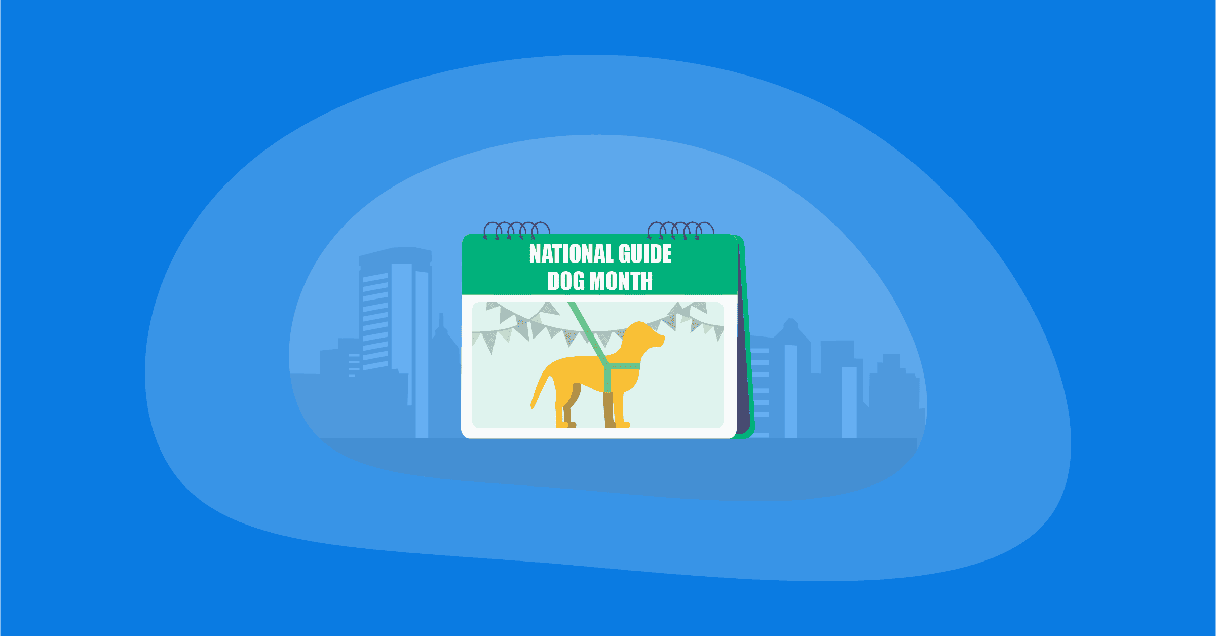 Illustration of National Guide Dog Month