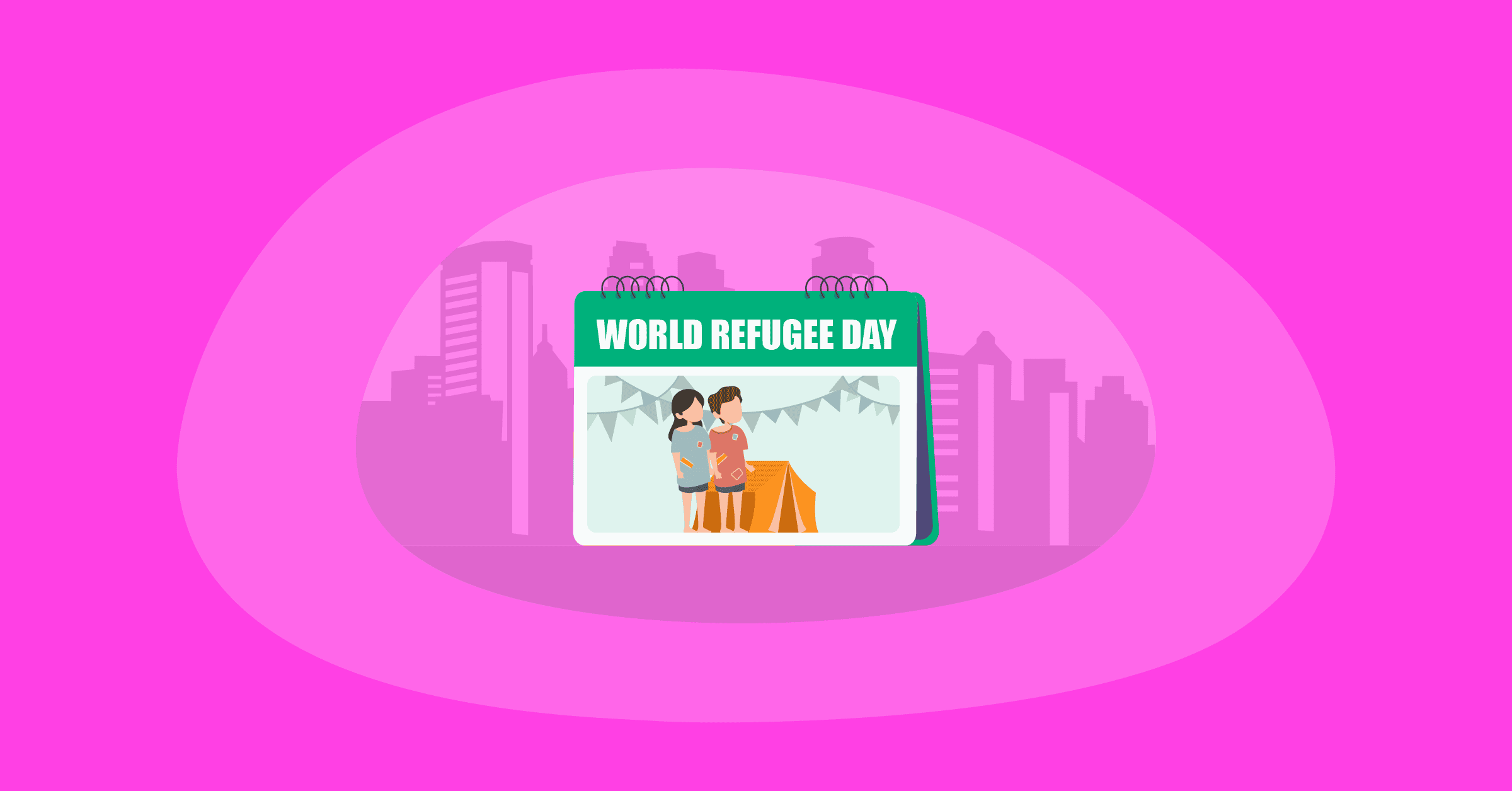 Illustration of World Refugee Day