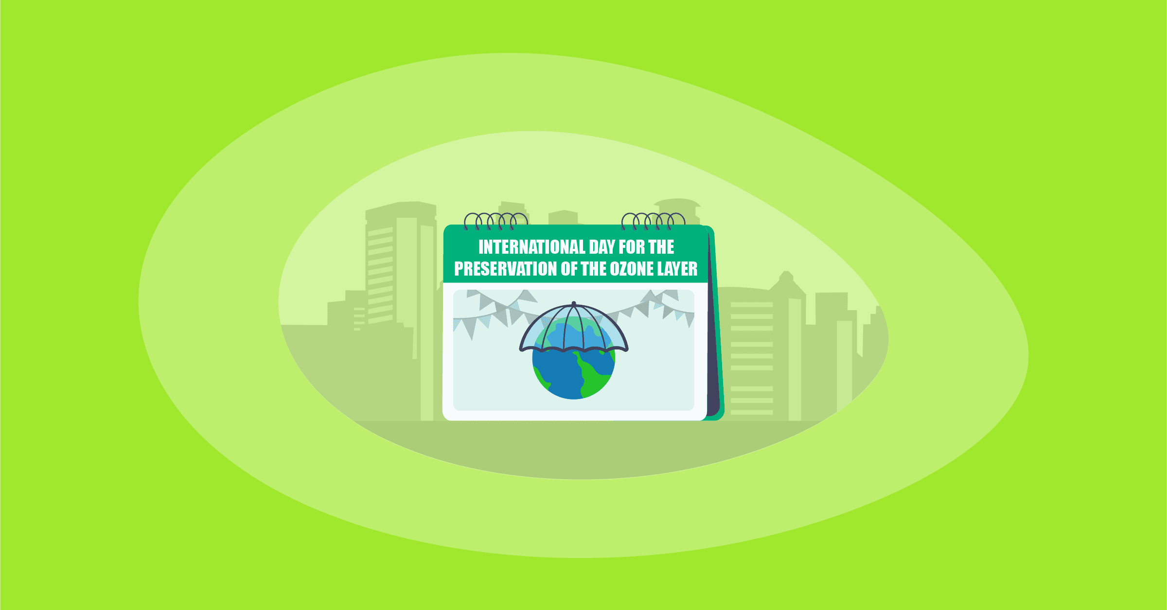 Illustration of International Day for the Preservation of the Ozone Layer
