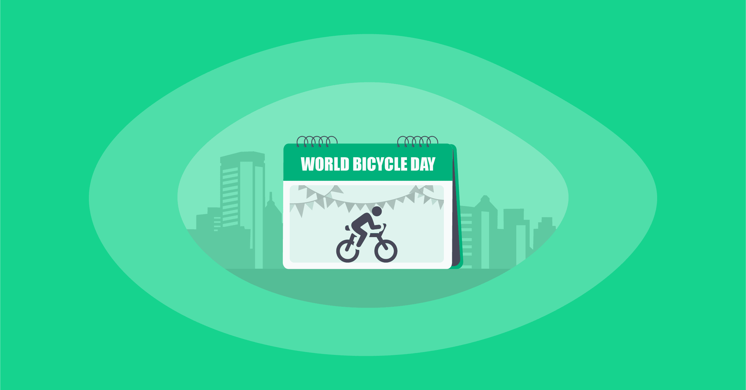 Illustration of World Bicycle Day