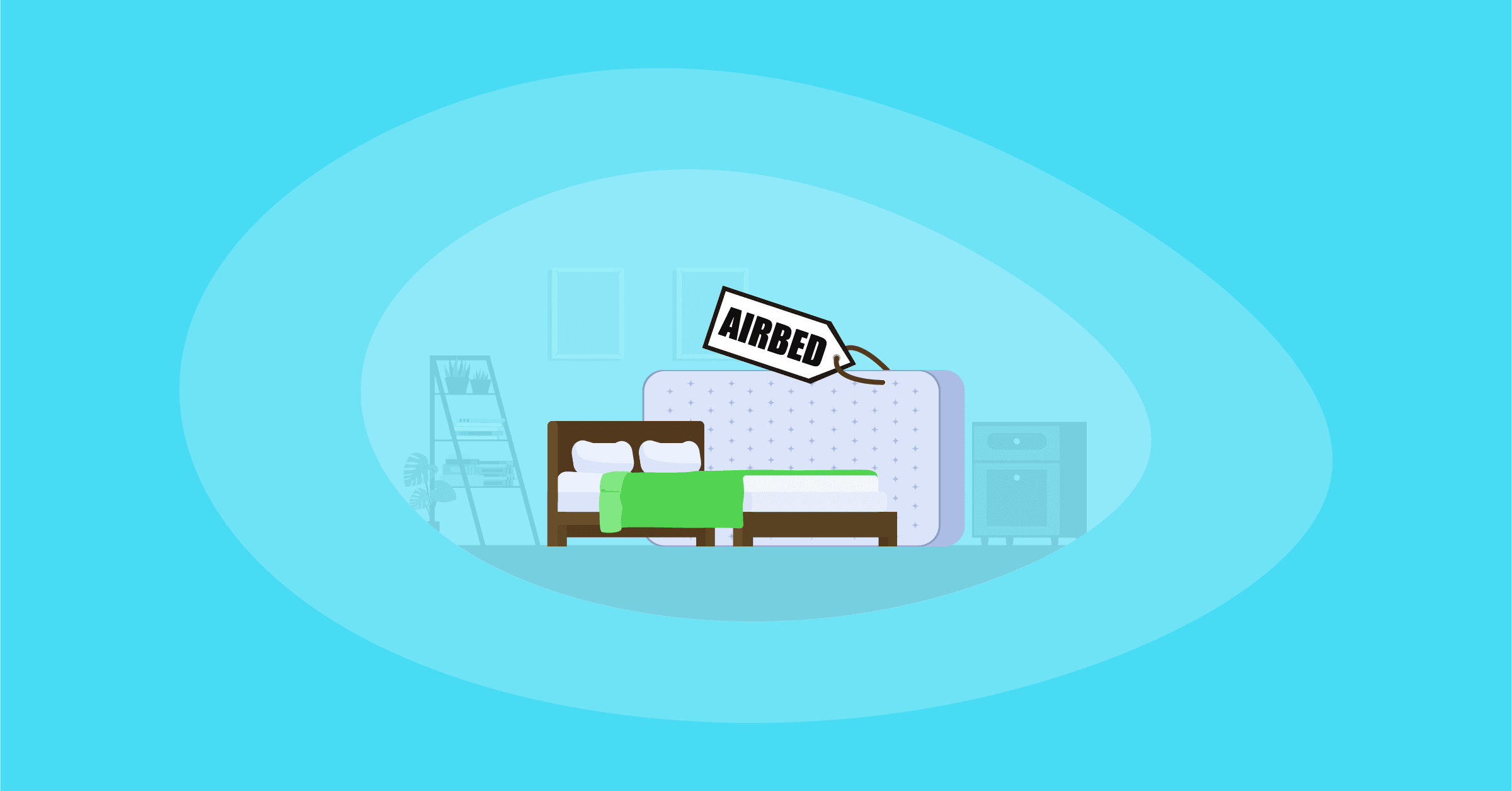 Illustration of airbed mattresses